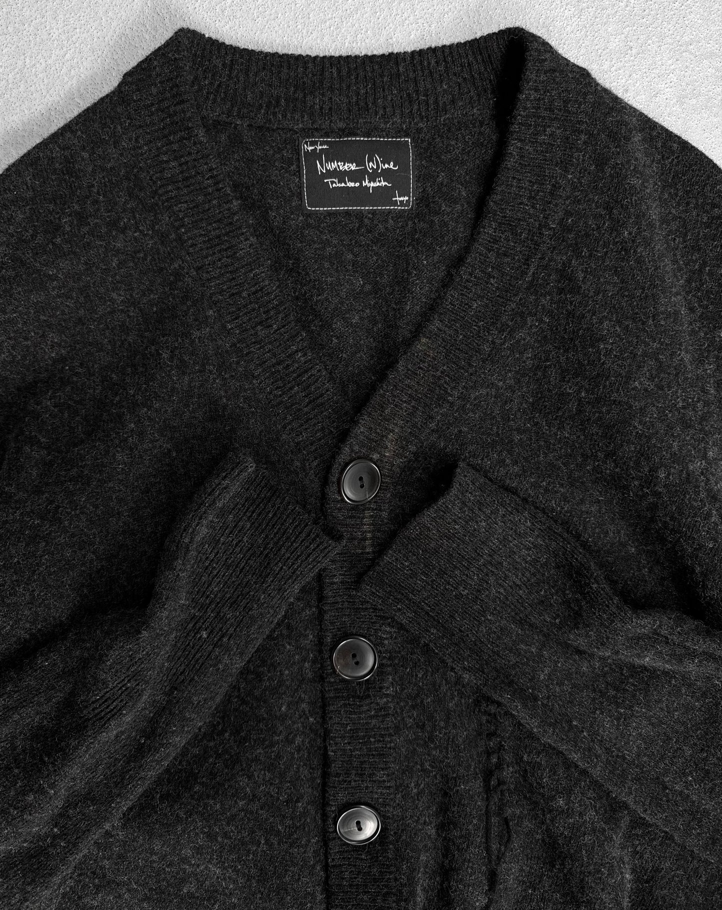 Number (N)ine AW06 “NOIR” Wool Knitted Cardigan