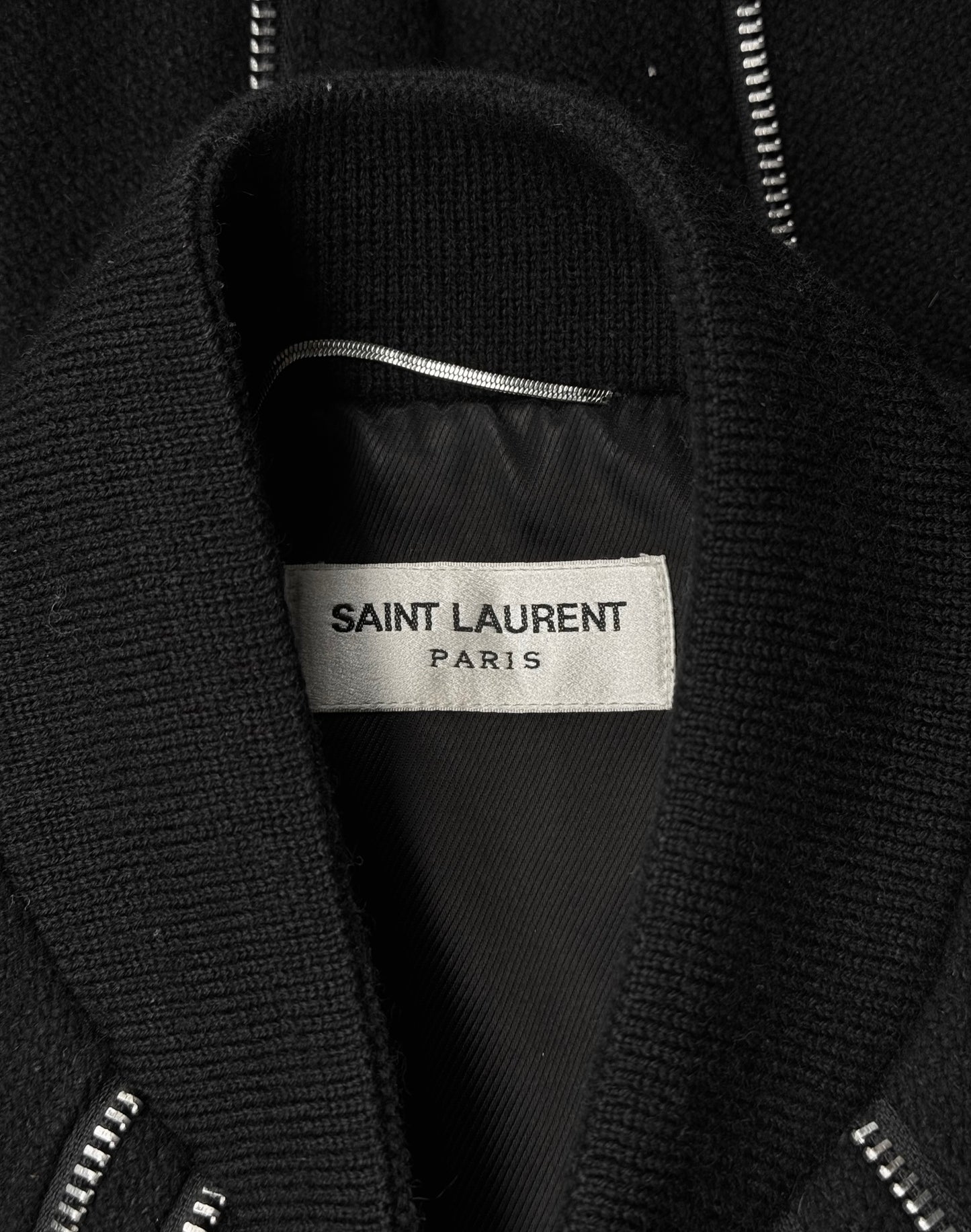 Saint Laurent Paris AW15 Wool Zip Bomber Jacket