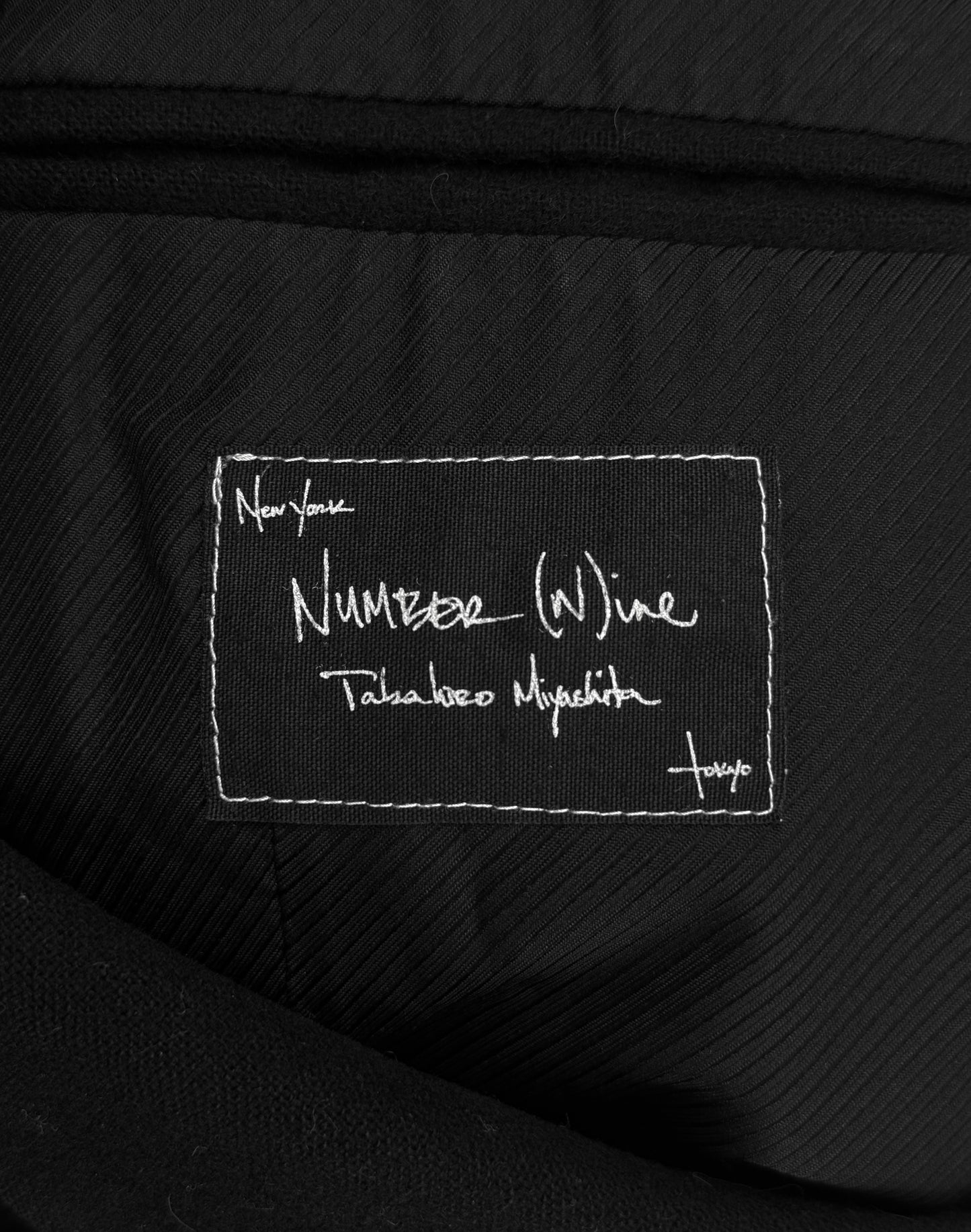 Number (N)ine Wool AW06 "NOIR" Four Leaf Clover Patch Pocket Blazer