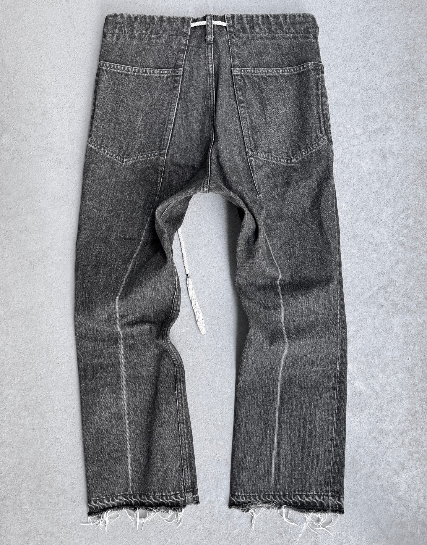 ATTACHMENT by Kazuyuki Kumagai SS20 Raw Hem Flare Bootcut 13.5oz Denim