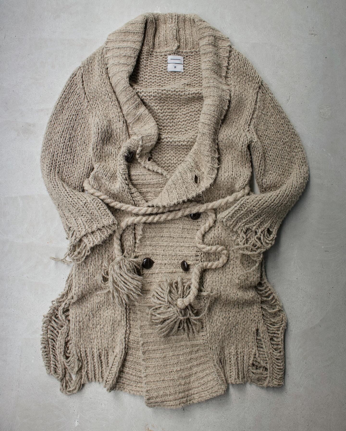 MiharaYasuhiro AW10 Distressed Wool-Knit Long Coat
