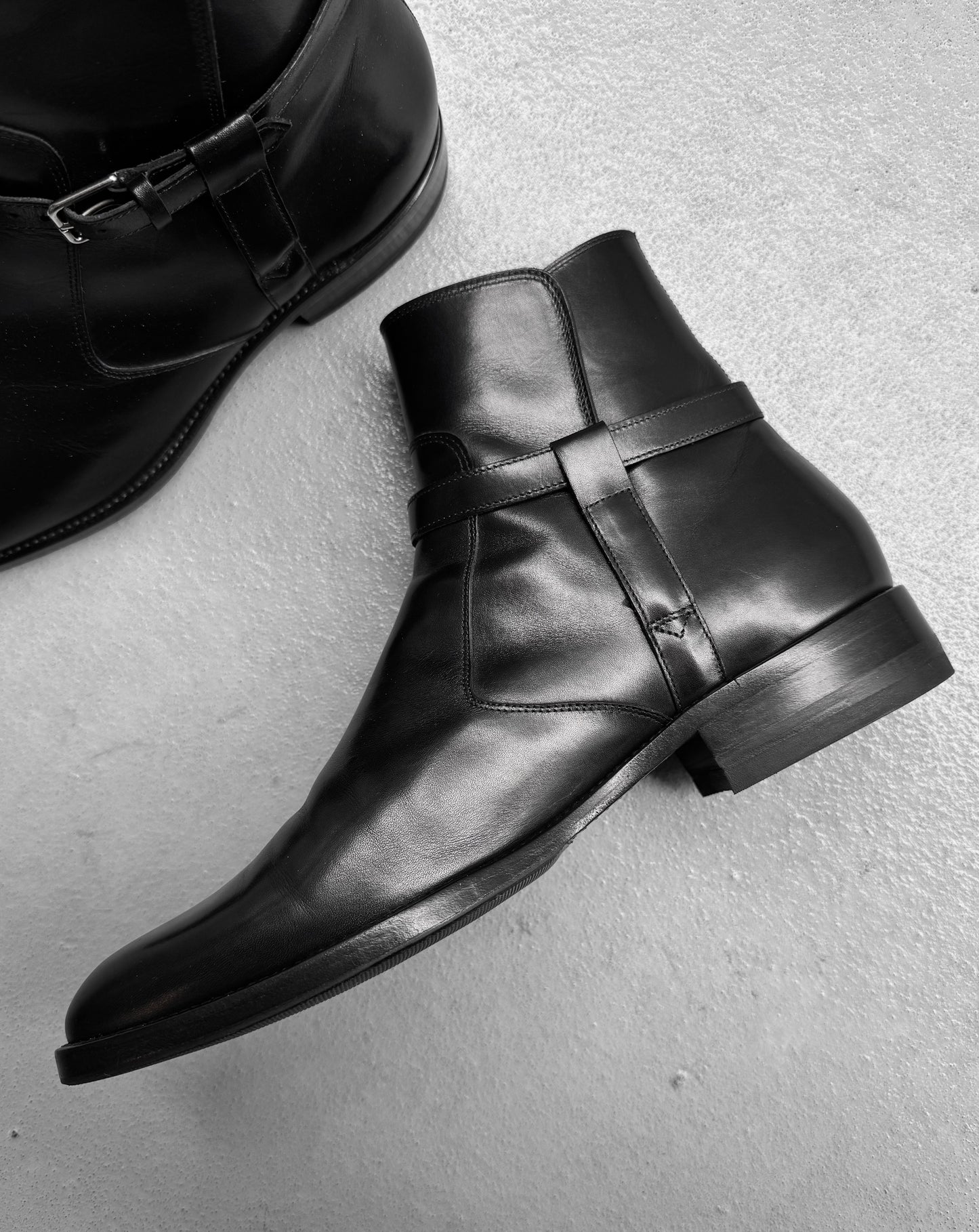Saint Laurent Paris AW14 Leather 30mm ‘Jodhphur’ Buckle Boots