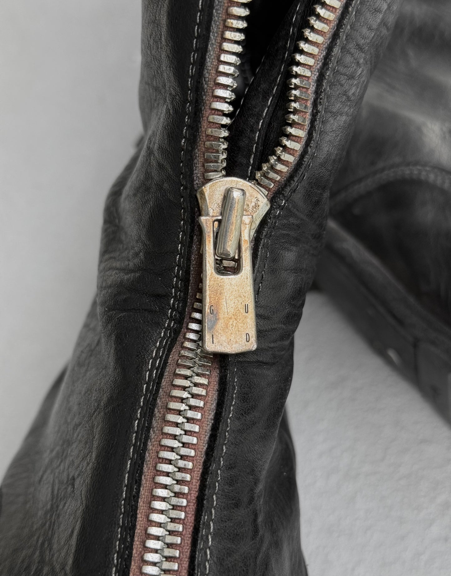 GUIDI '310' Full-grain Horse Leather Front Zip Boots