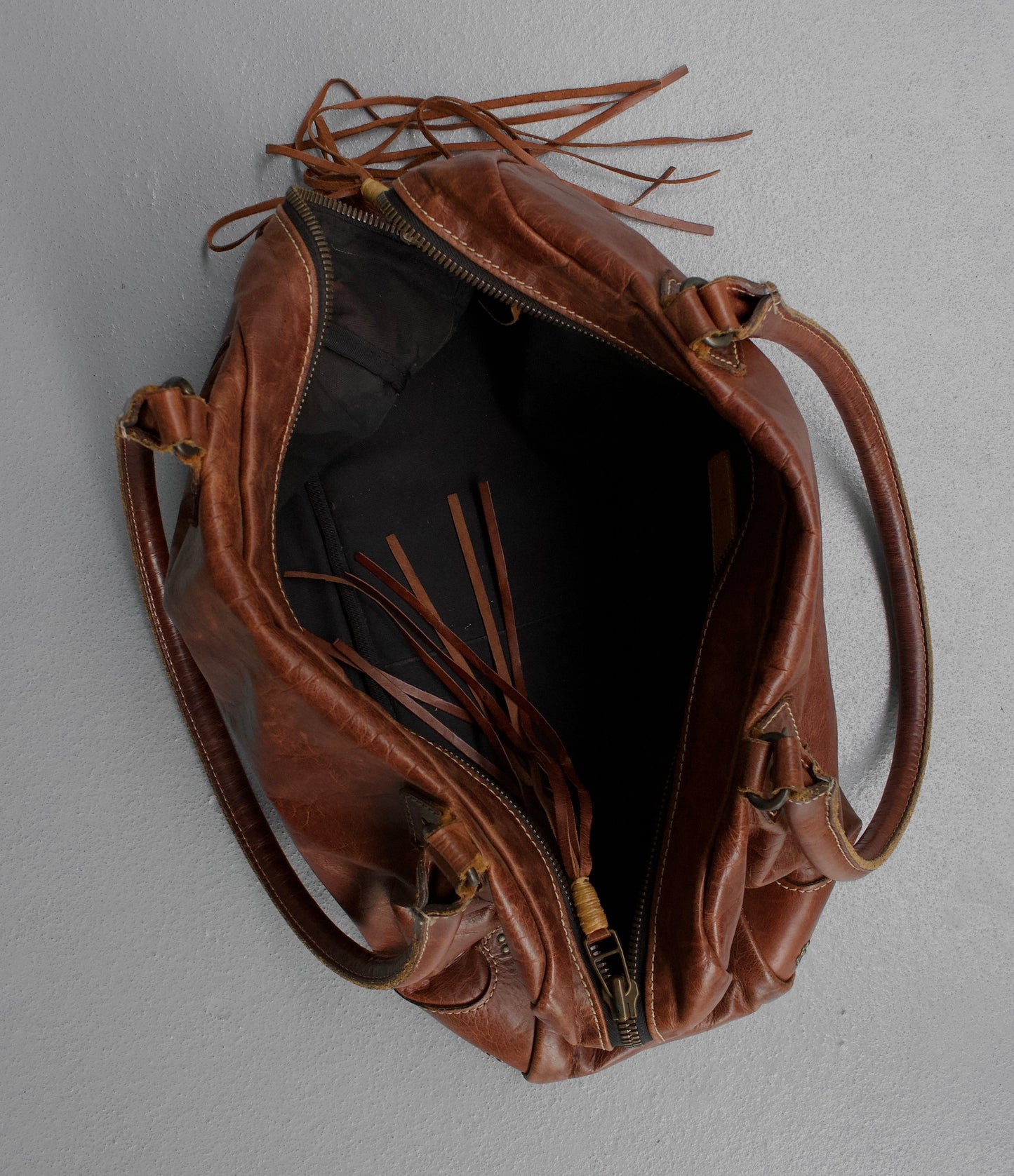 Kyoji Maruyama Early 00s Brown Leather Handbag