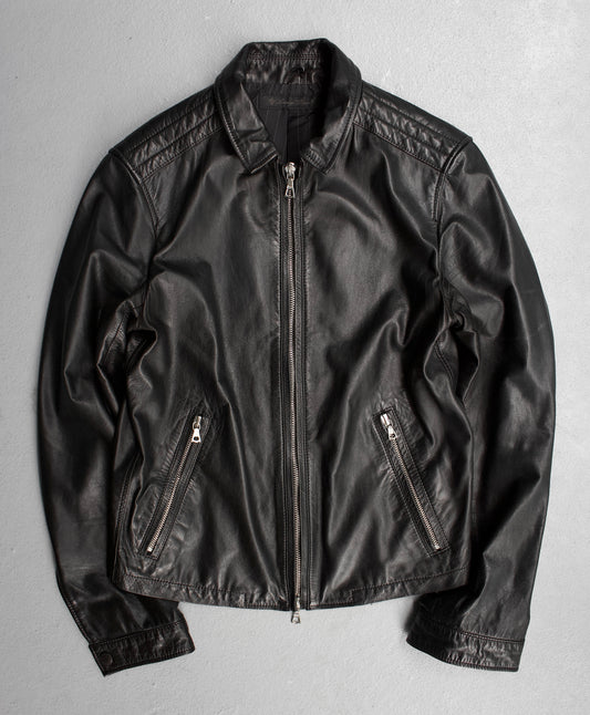 Lounge Lizard 00s Calfskin Cafe Racer Jacket
