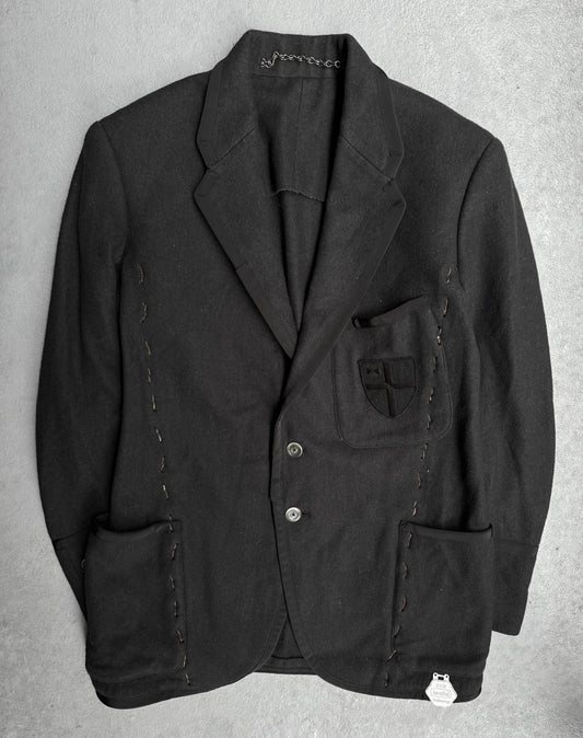MiharaYasuhiro AW04 Stapled Wool Varsity Blazer