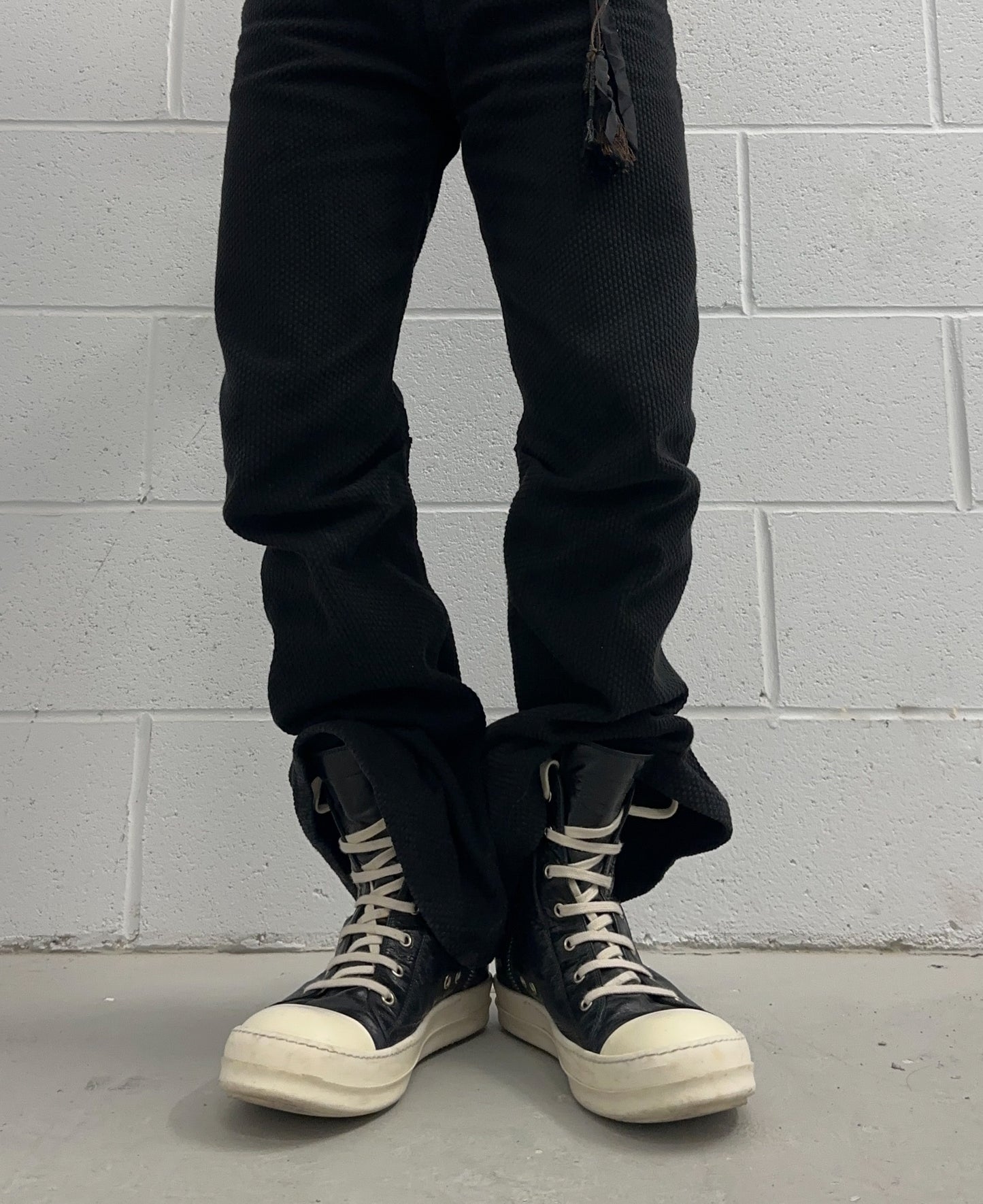 Rick Owens AW17 “GLITTER” Goatskin Leather Ramones Sneakers