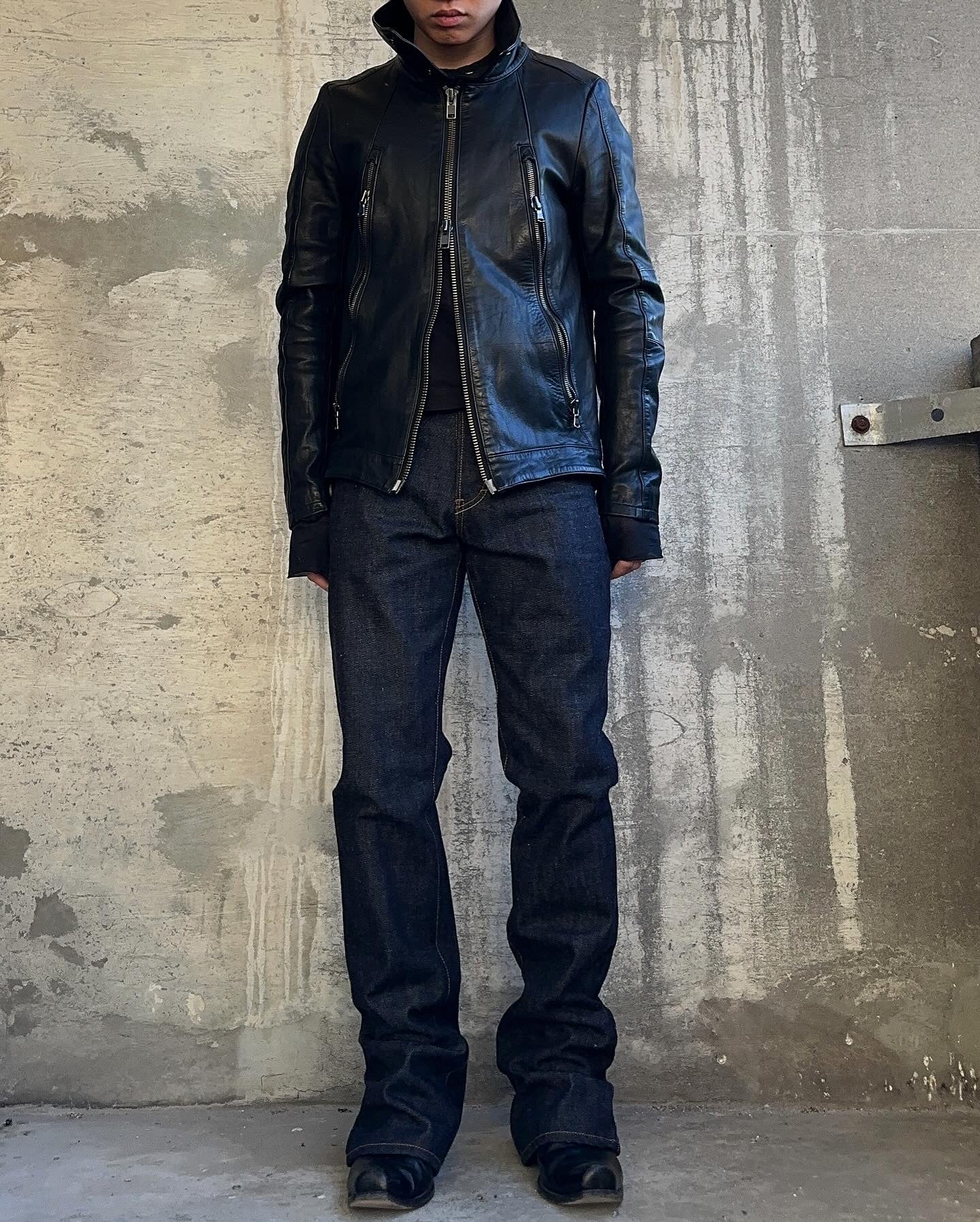 RipVanWinkle AW06 Multi-zip Steerhide Moto Cow Leather Jacket
