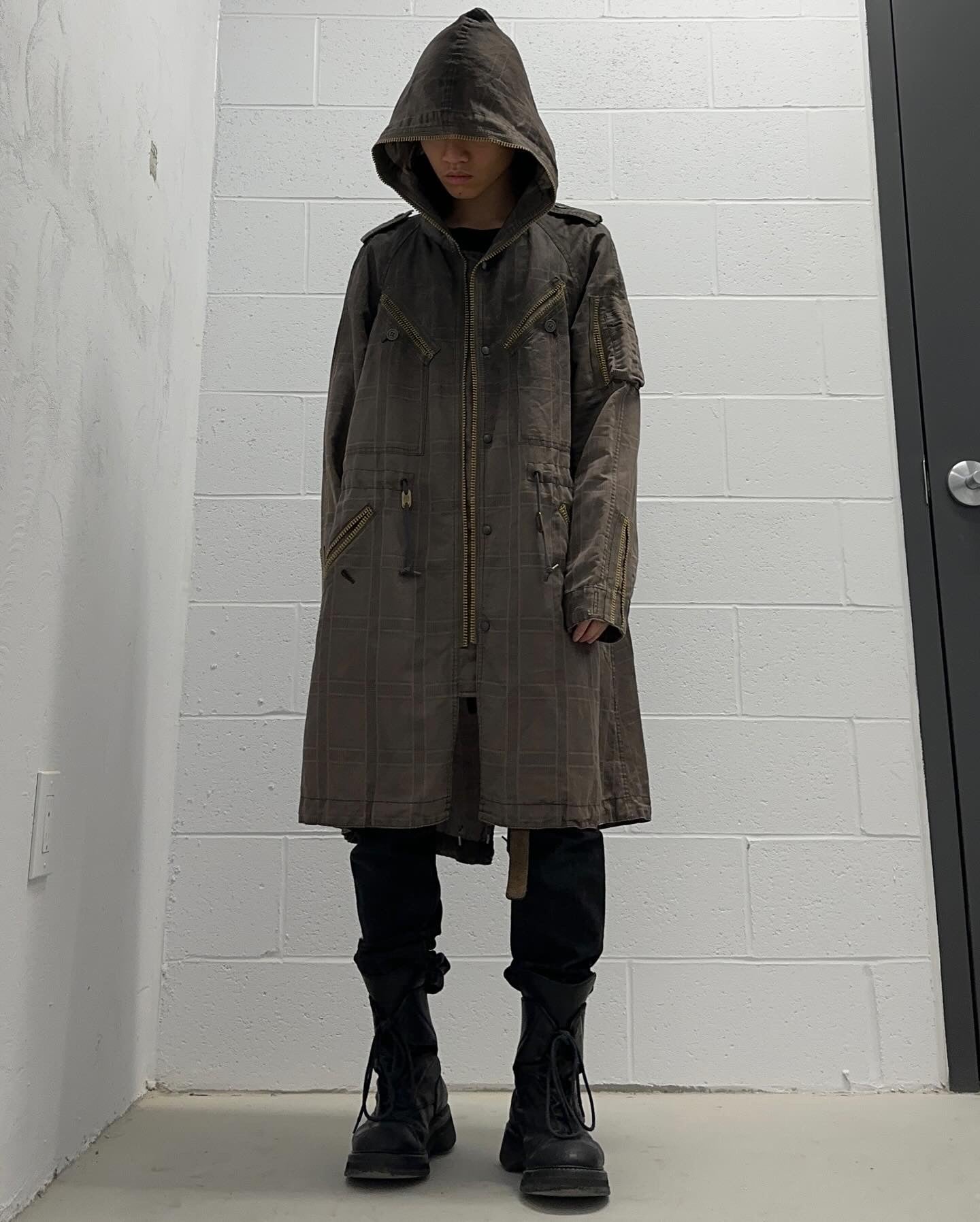 MiharaYasuhiro SS09 ‘Tartan’ Military Fishtail Hooded Parka