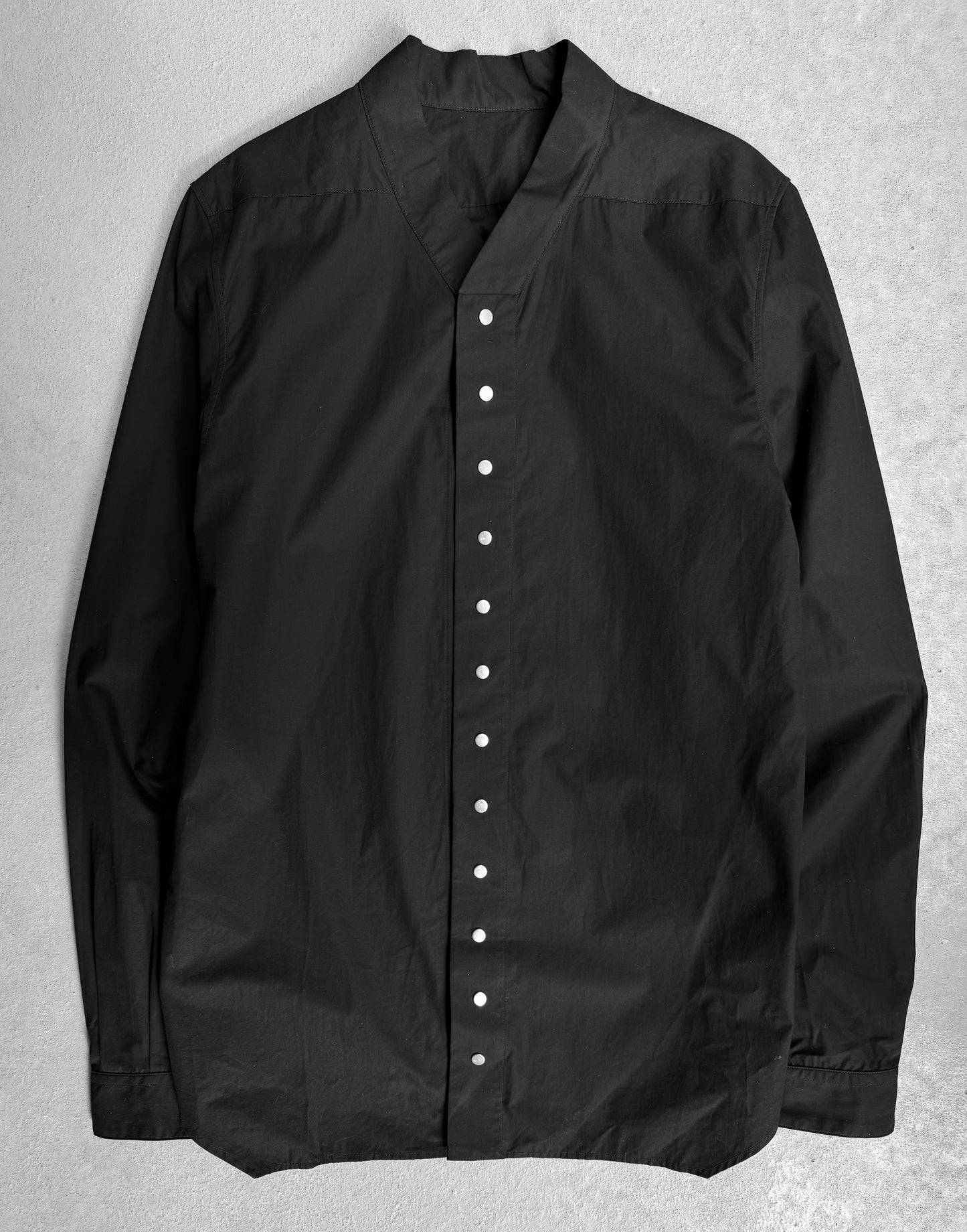 Rick Owens AW22 “STROBE” Black Faun Button-up Shirt