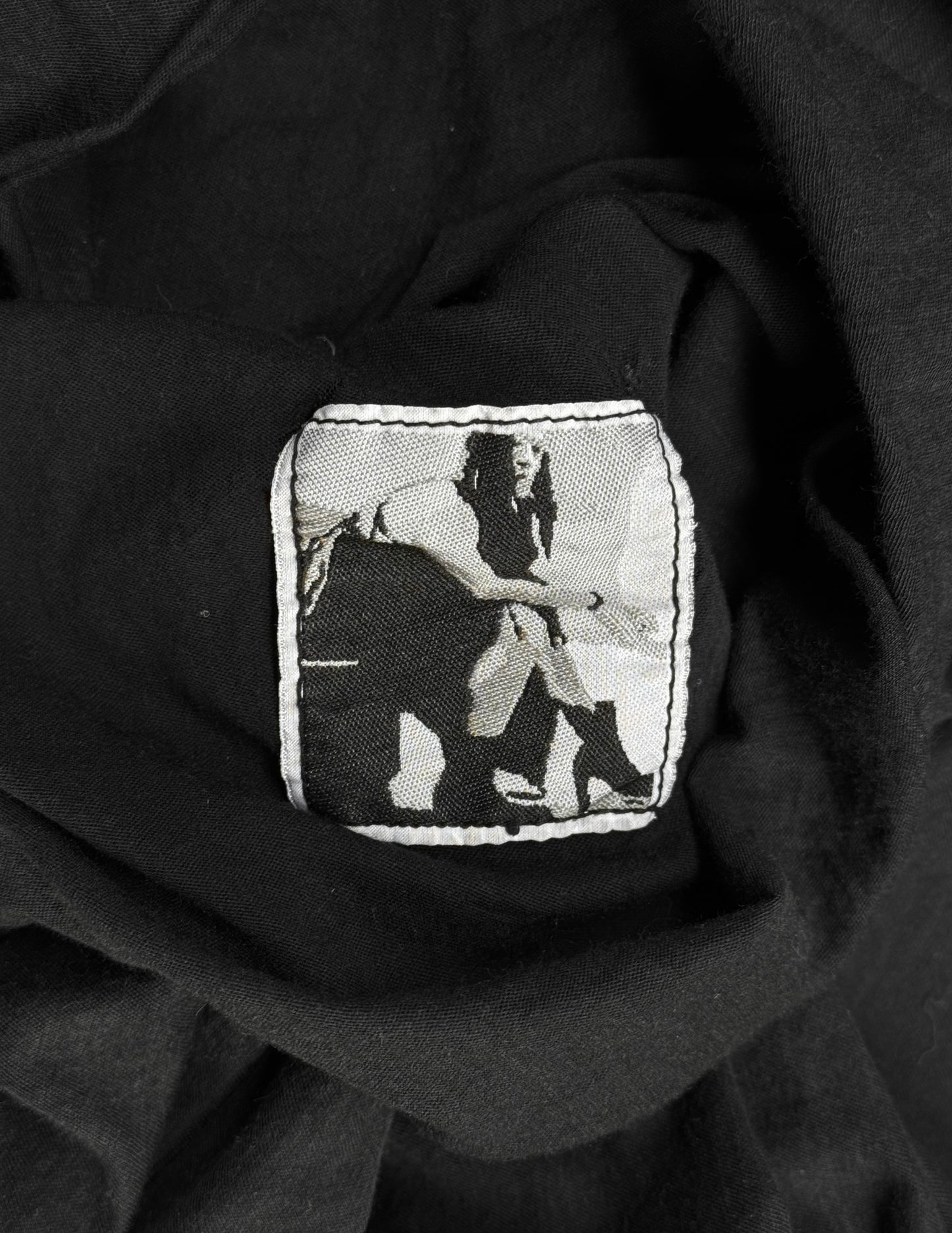 Rick Owens DRKSHDW Early 00s Black ‘Bias Cut’ Asymmetrical T-shirt