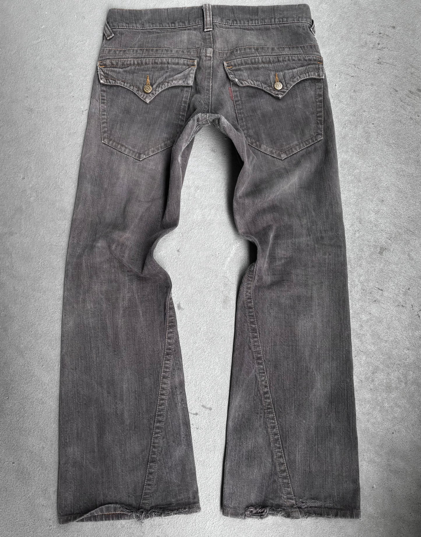 Tornado Mart Early 00s Washed Lilac Bootcut Flare Denim