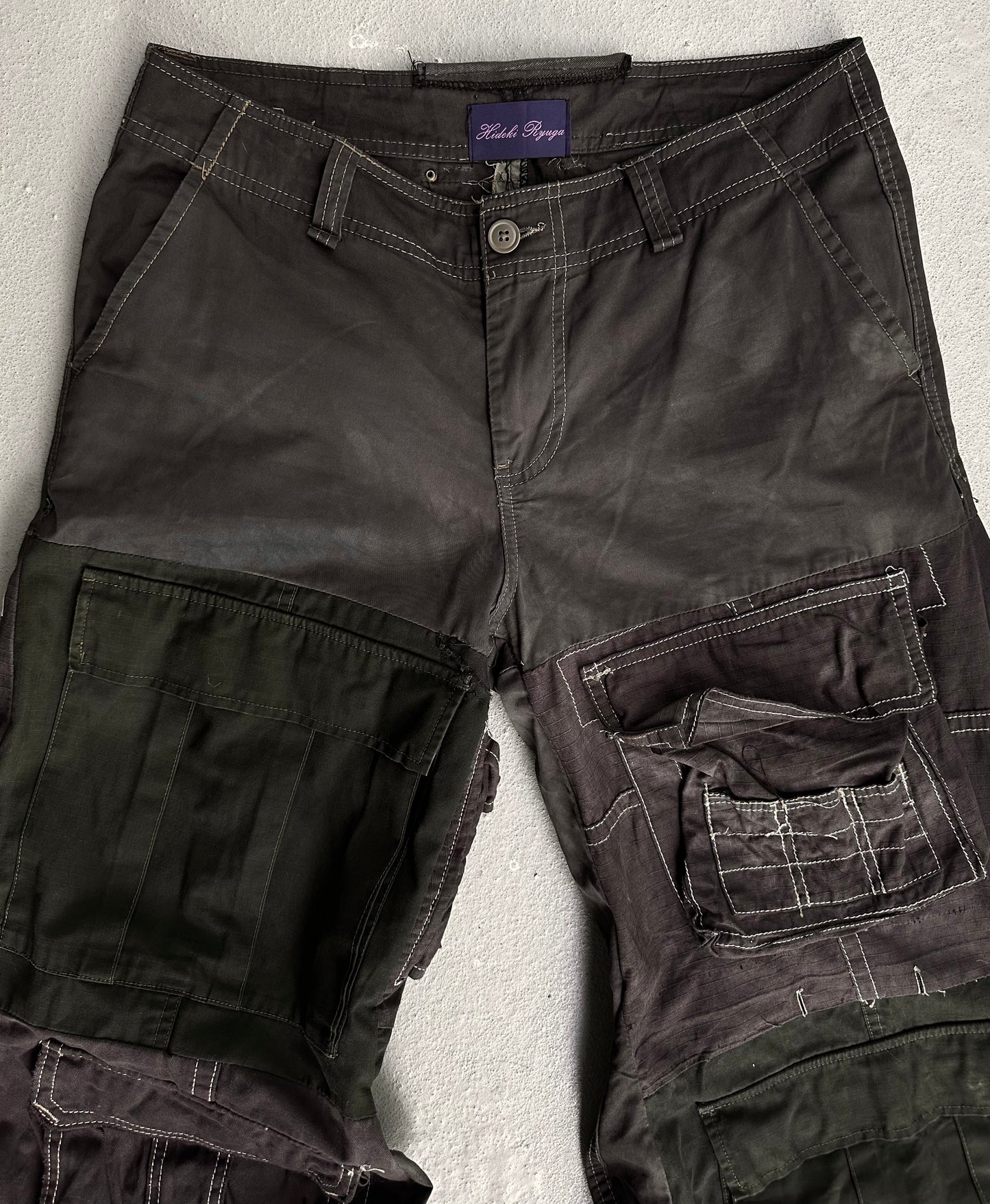 Hideki Ryuga SS24 “Fragment” Reconstructed Utility Cargo Pants