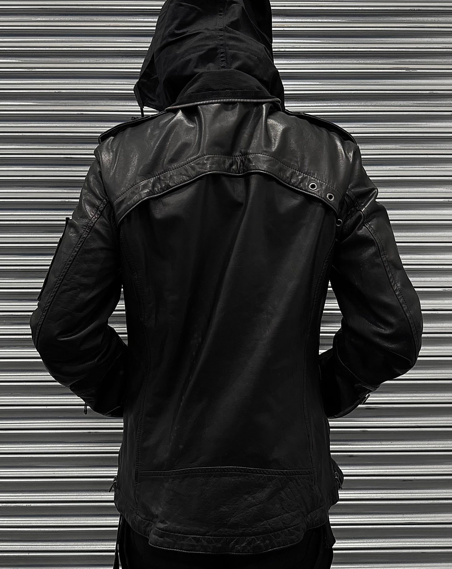 Kyoji Maruyama AW08 Cowhide Leather Multi-pockets Black Rider Jacket