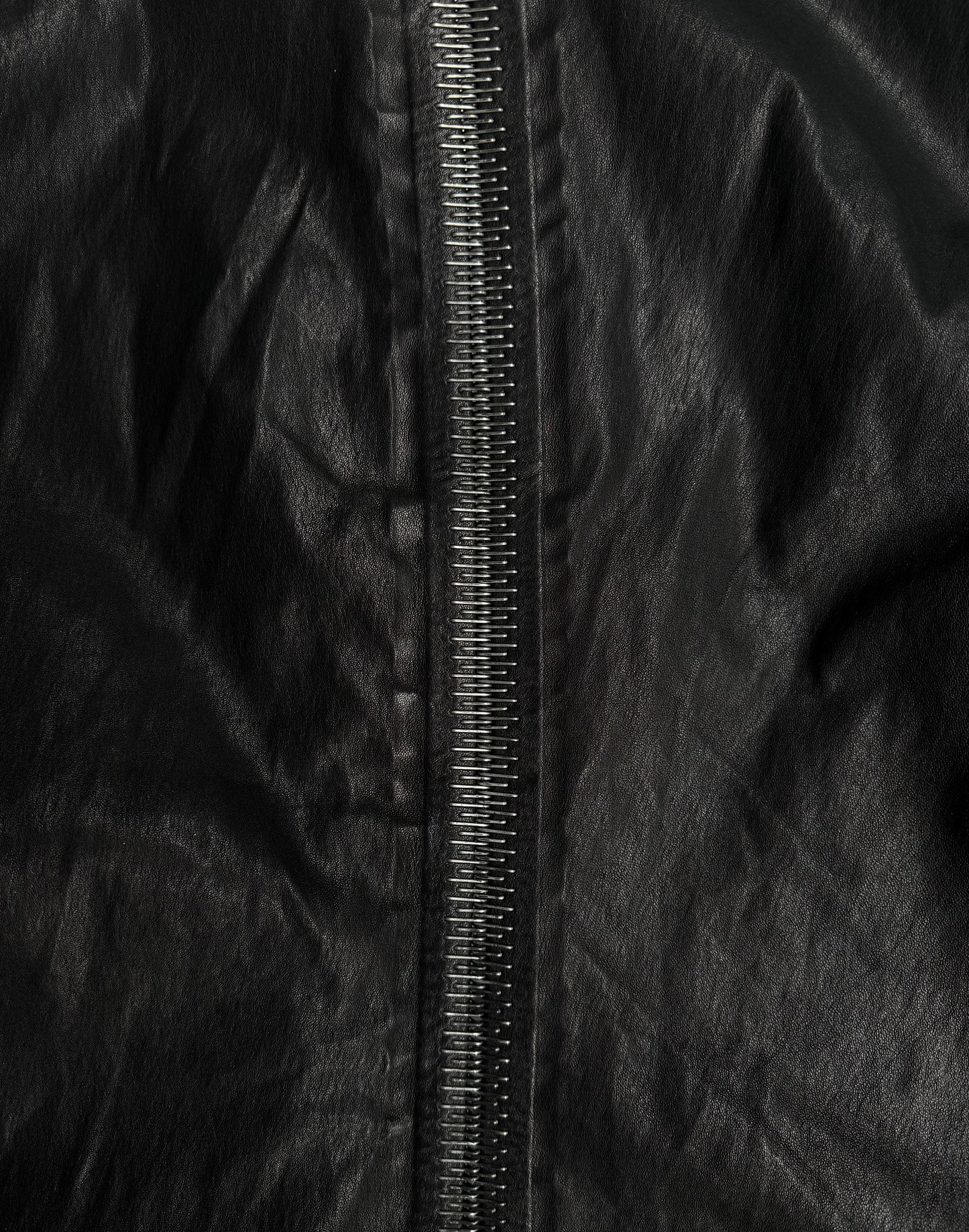 Isaac Sellam : “Experience” Black Lambskin Seamless Bute Crasse Pouille Spine Jacket