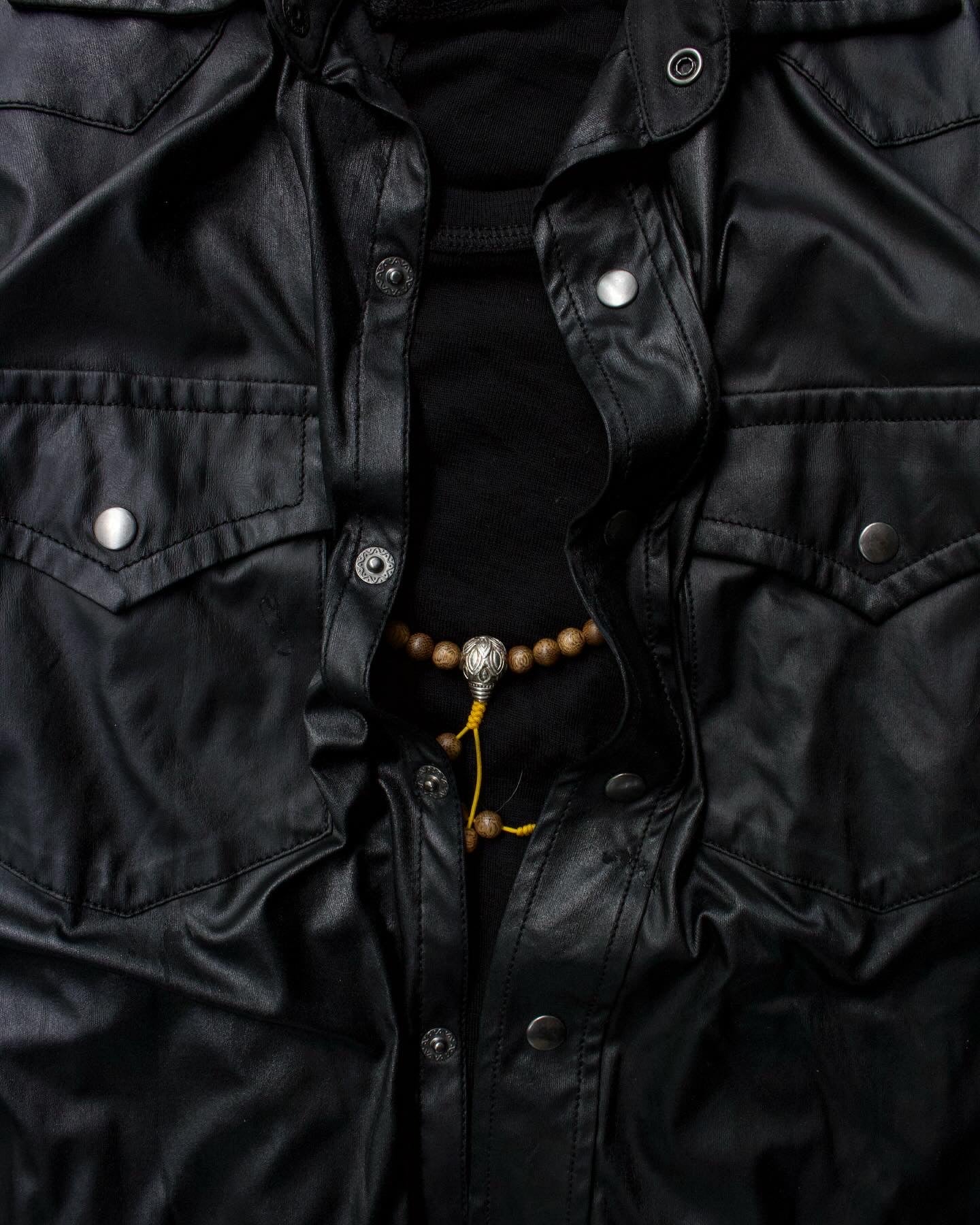 Maison Martin Margiela SS12 Waxed Effect Western Button-Up Shirt