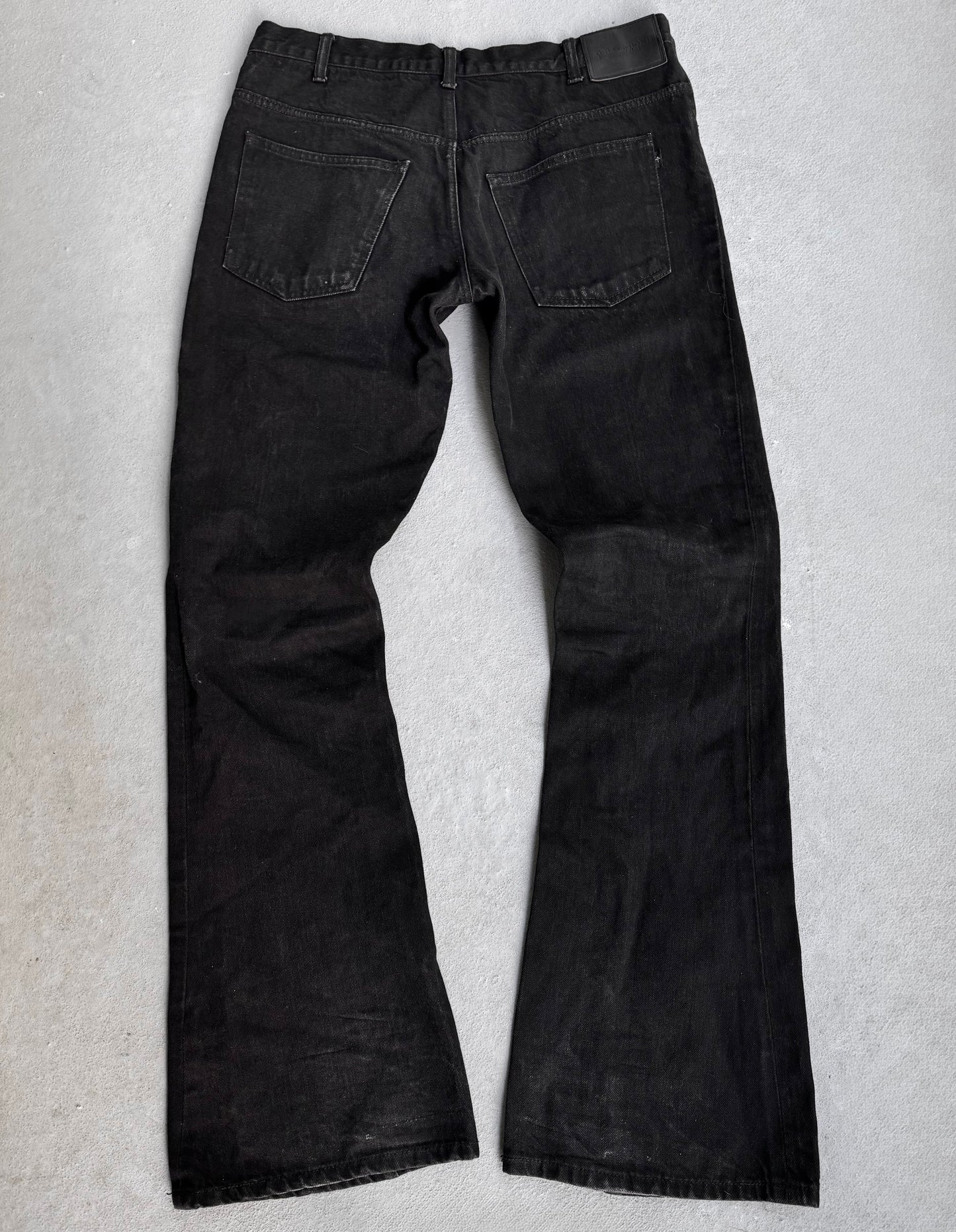 BACKBONE The Basis AW11 Washed Black Flare Denim