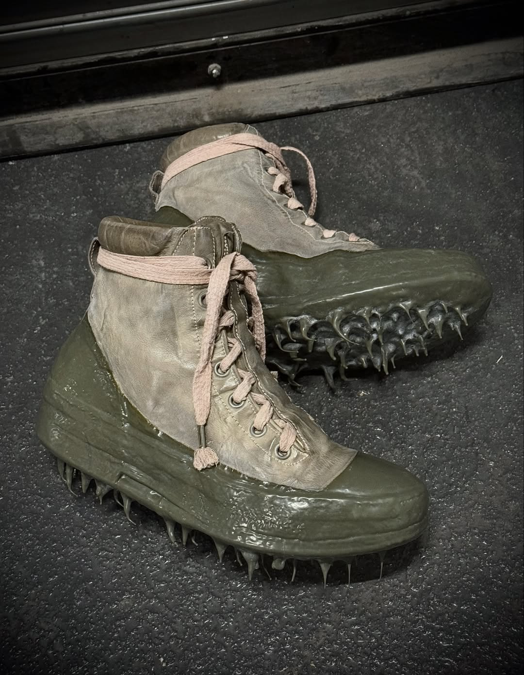 Carol Christian Poell Kangaroo Leather Drip Sneakers | DRIEW