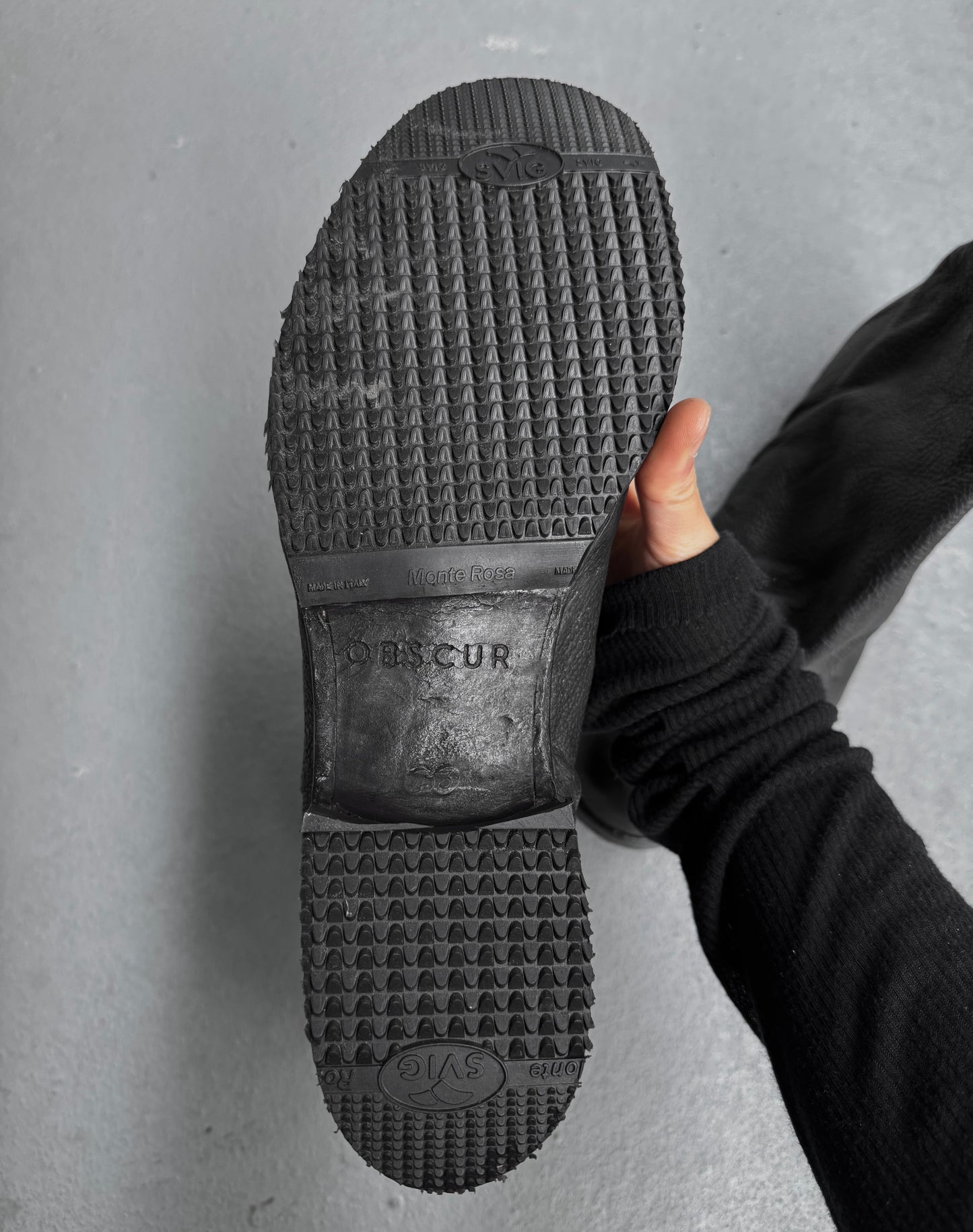 OBSCUR Wrinkle Horse Leather Back-zip Boots