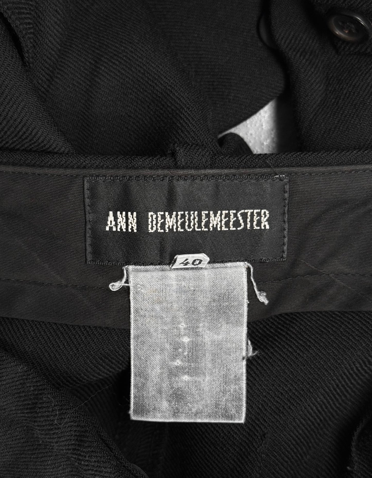 Ann Demeulemeester AW02 Fleece-wool Bondage Cargo Pants
