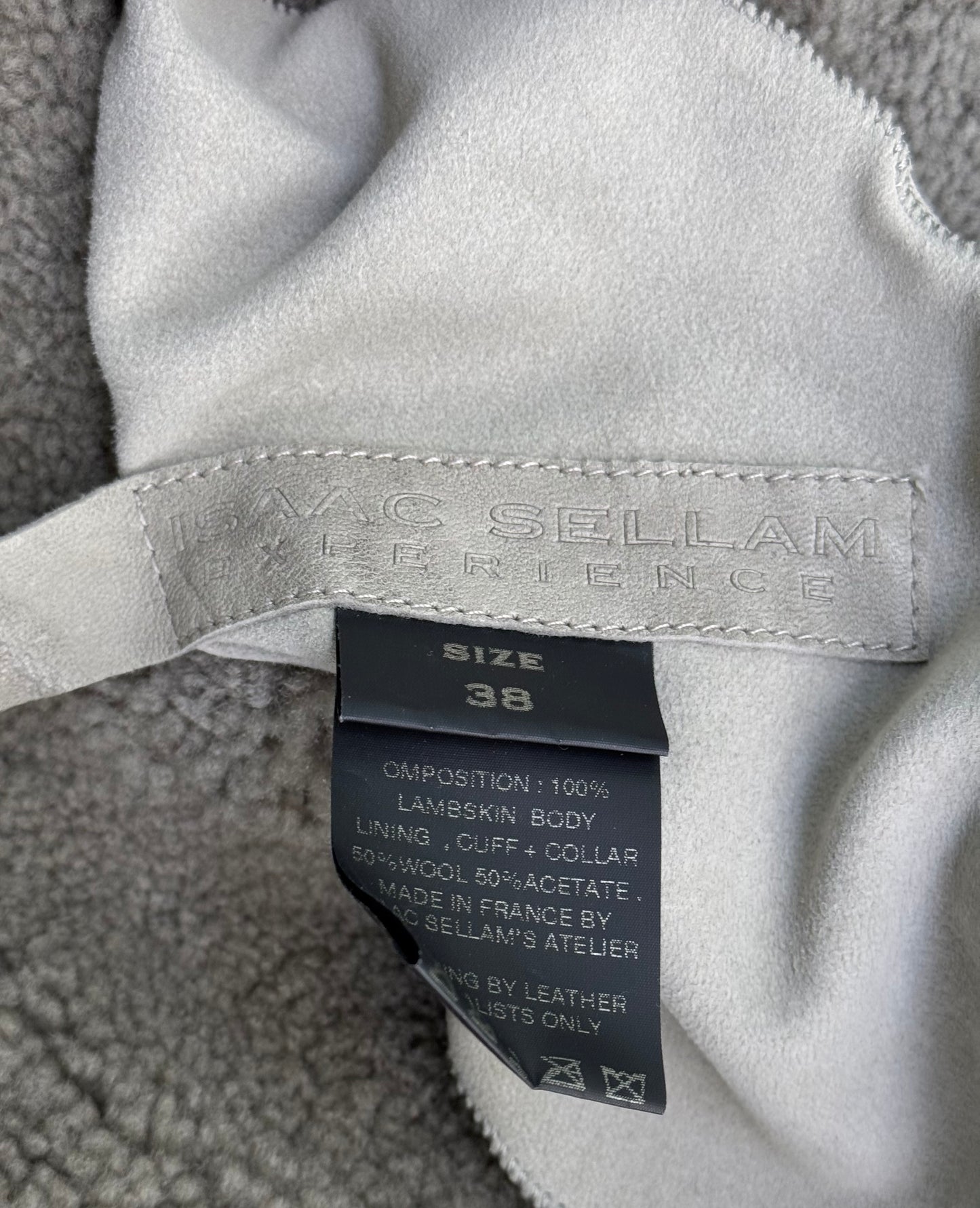 Isaac Sellam: “Experience” Lambskin Suede Shearling Bomber Jacket
