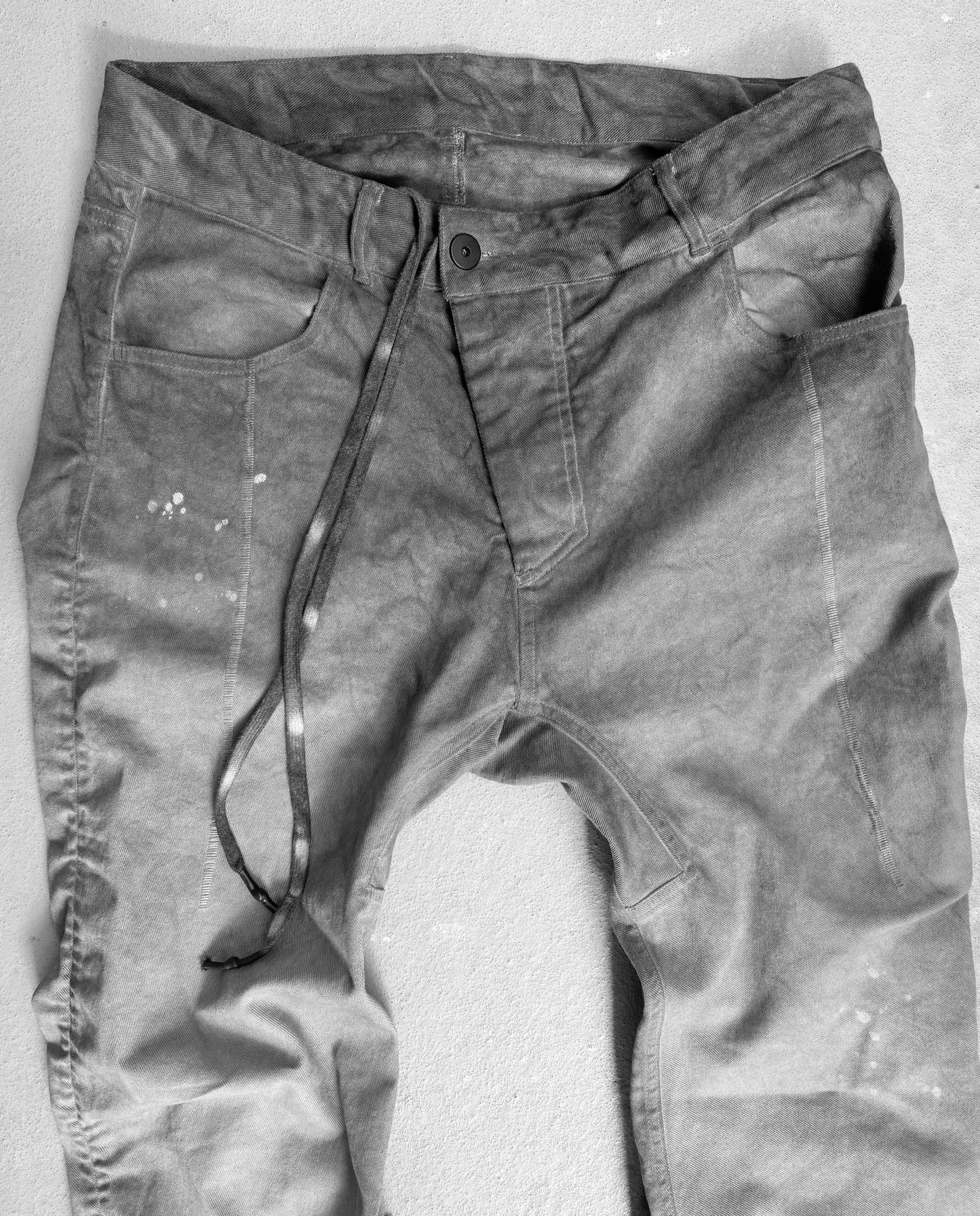 11 by Boris Bidjan Saberi SS24 'P1C-F1481’ Paint Splattered Stacked Denim