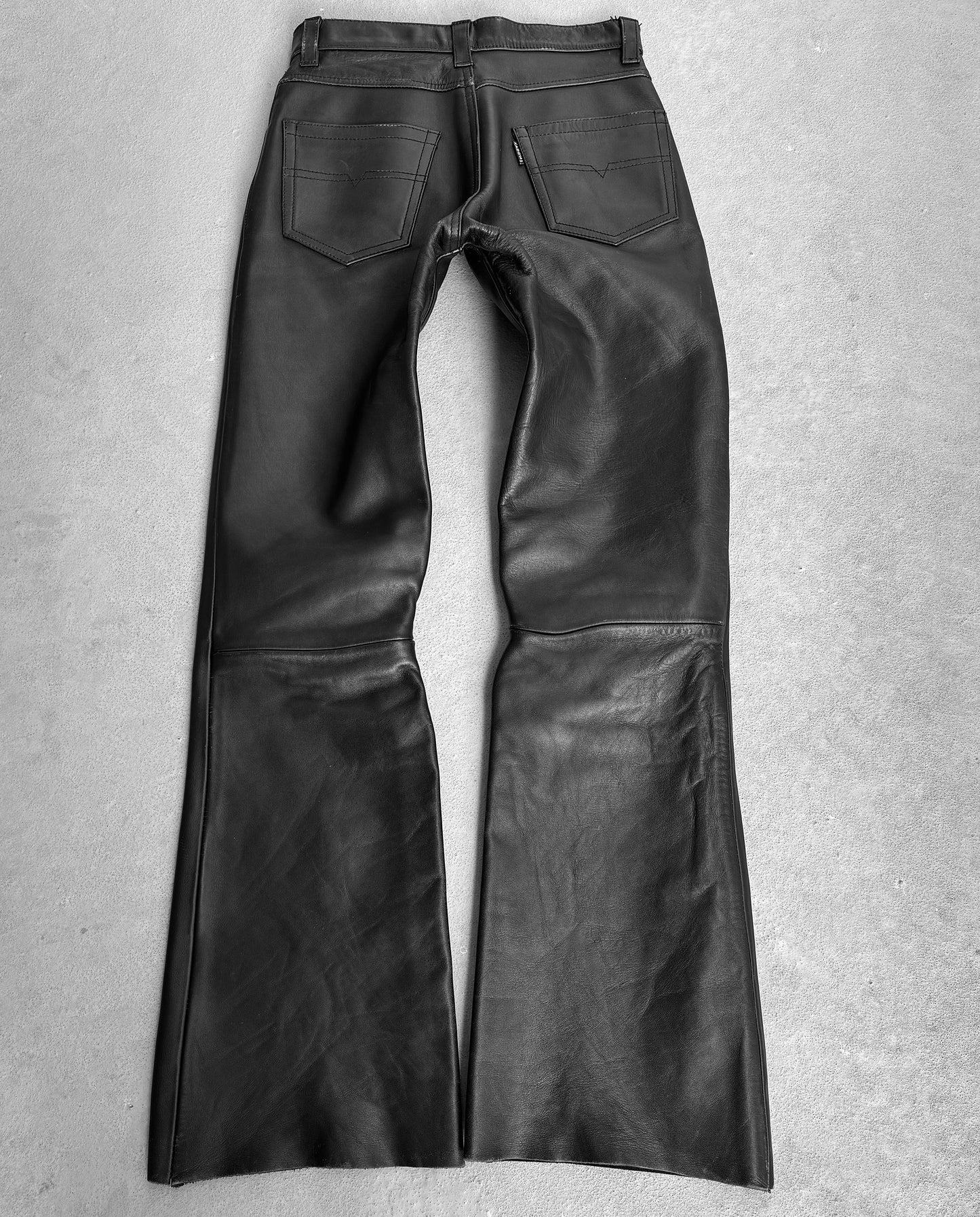KADOYA K’s Leather Early 00s Bootcut Flare Cowhide Leather Motorcycle Pants