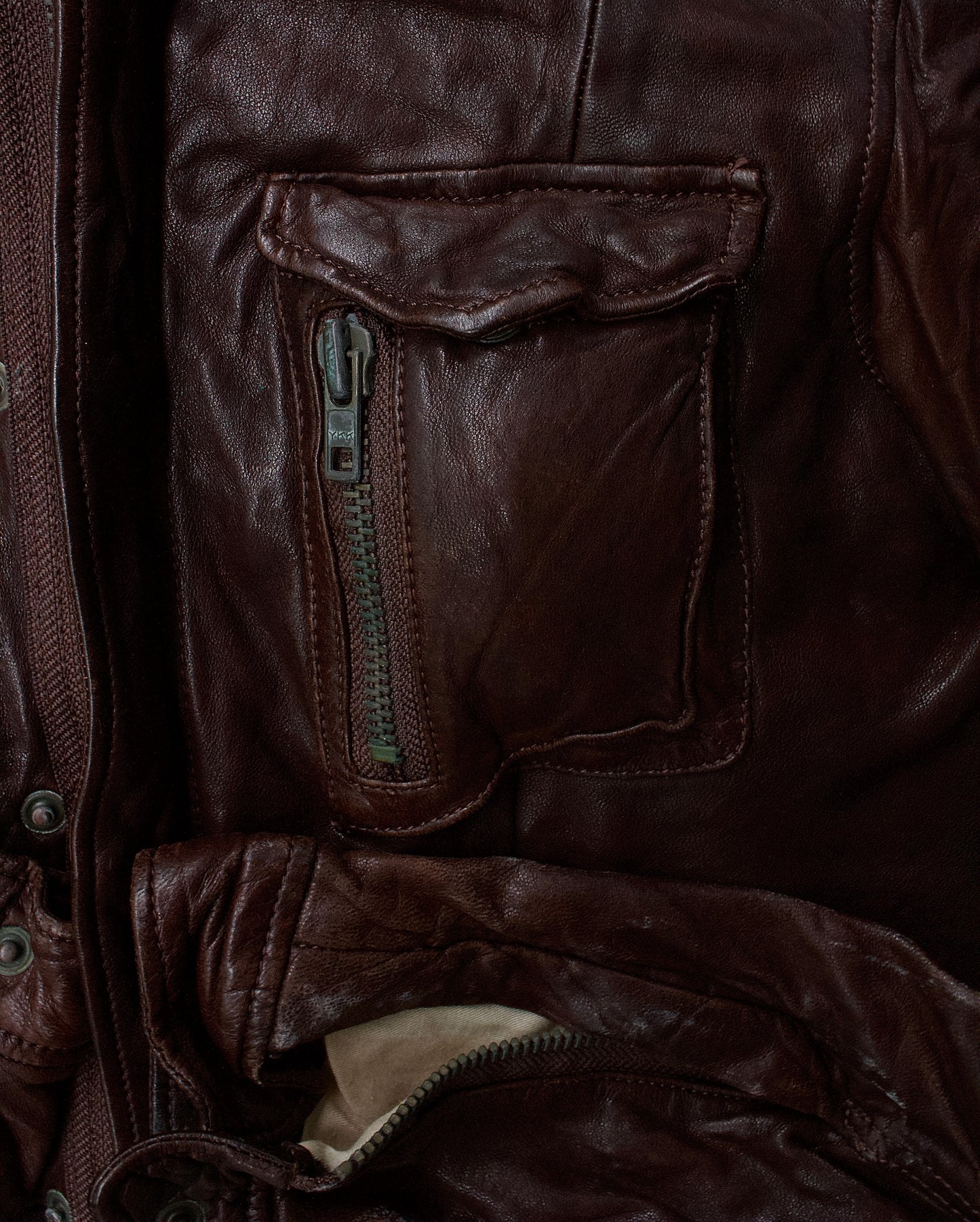 L.H.P AW09 Multi-pockets Sheepskin Leather Jacket