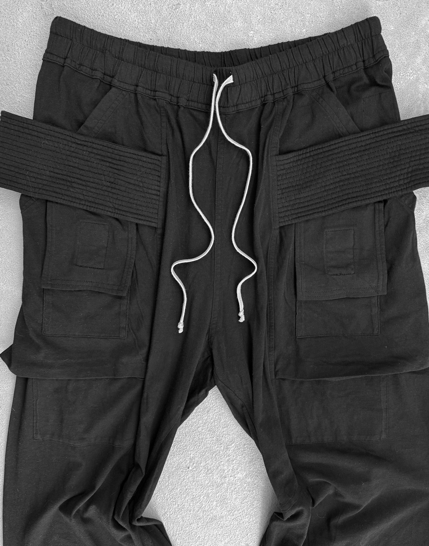 Rick Owens DRKSHDW AW24 "PORTERVILLE" Drop-cotch Wide Leg Creatch Cargo Pants