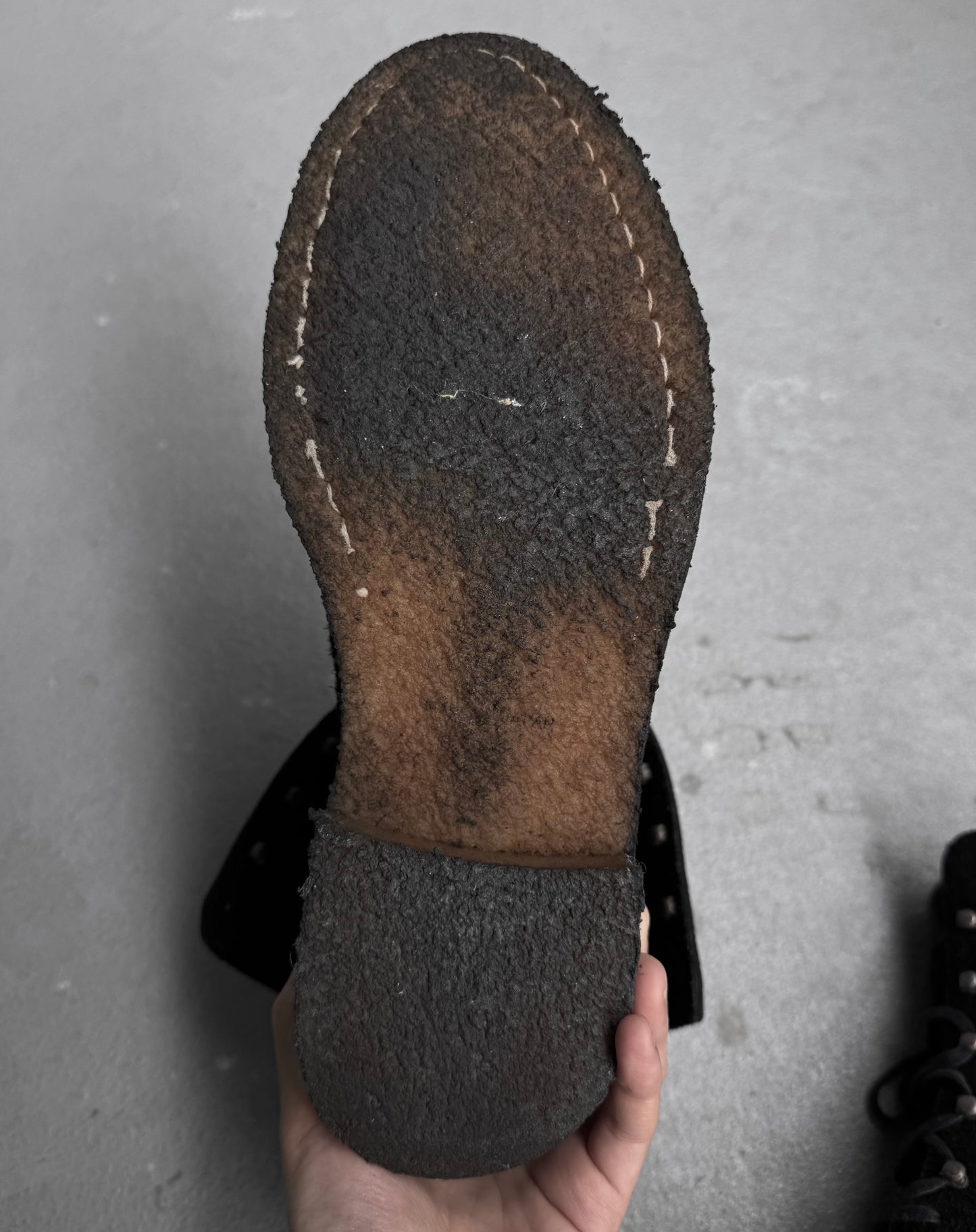 MiharaYasuhiro AW15 Foldable Suede Leather Crepe Boots