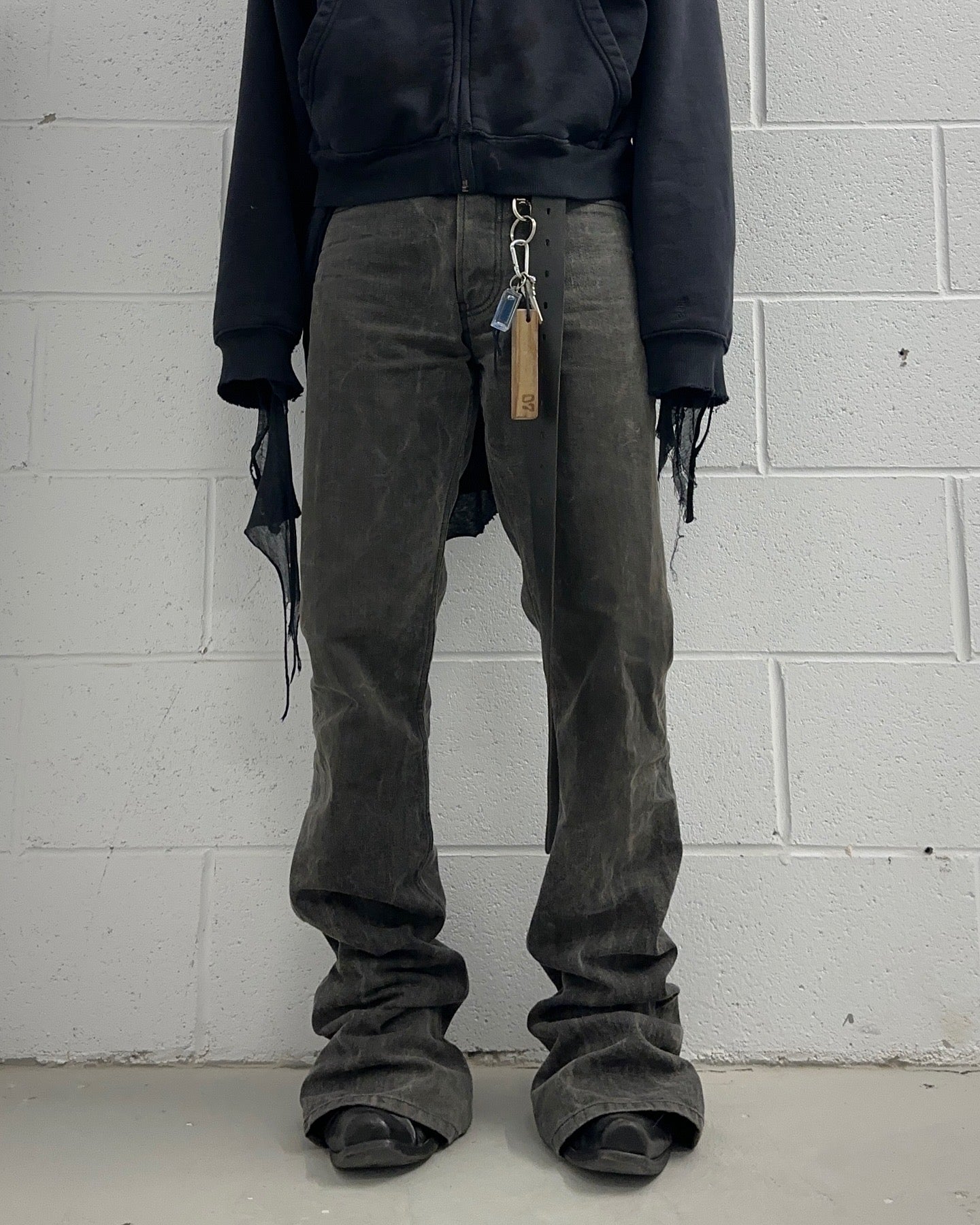 RipVanWinkle Early 00s Stonewash Grey Bootcut Denim