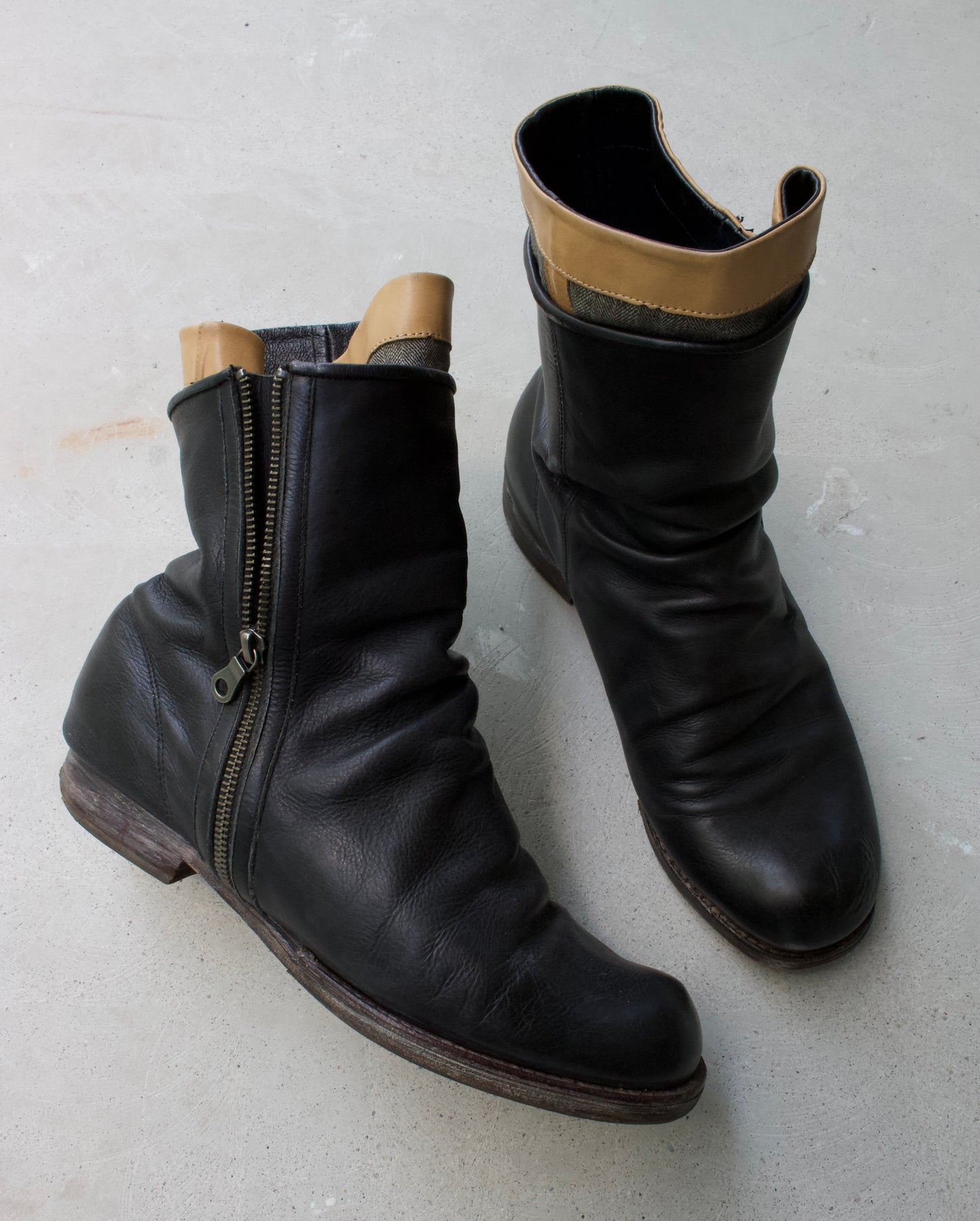 MiharaYasuhiro AW09 Double-Layered Leather Boots