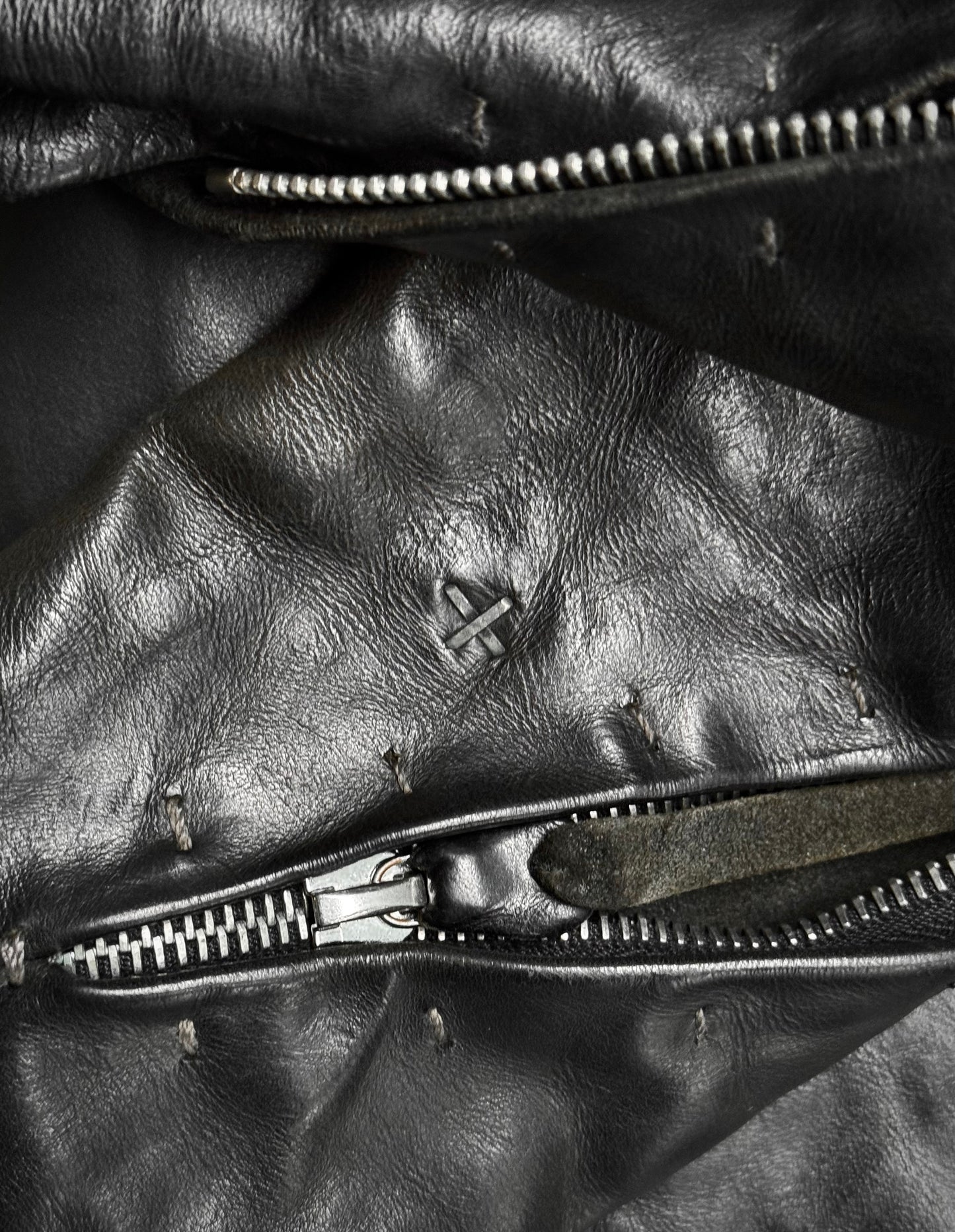 m.a+ by Maurizio Amadei ‘J244Z’ Scar-stitch Horse Leather Rider Jacket
