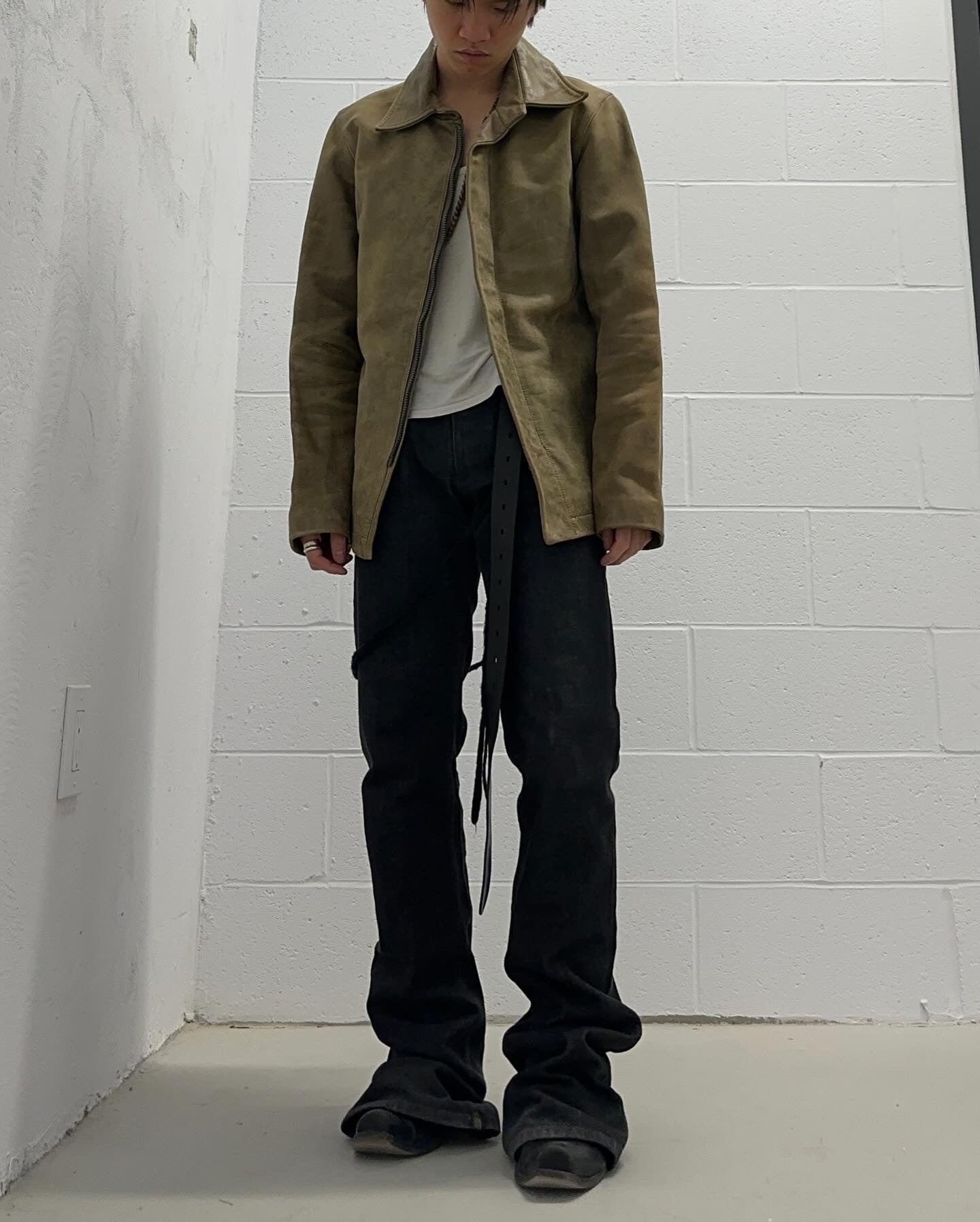 RipVanWinkle Early 00s Faded Horsehide Leather Jacket
