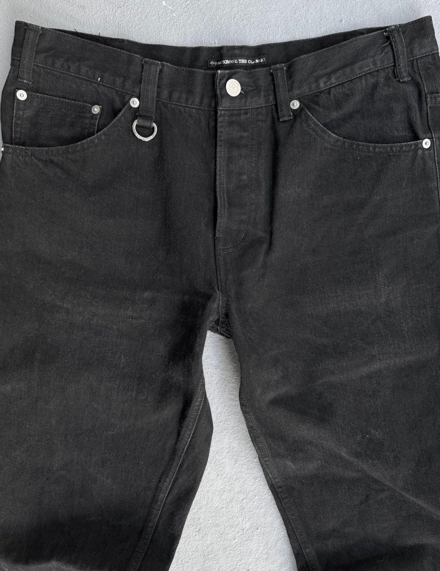 BACKBONE The Basis AW11 Washed Grey Flare Denim