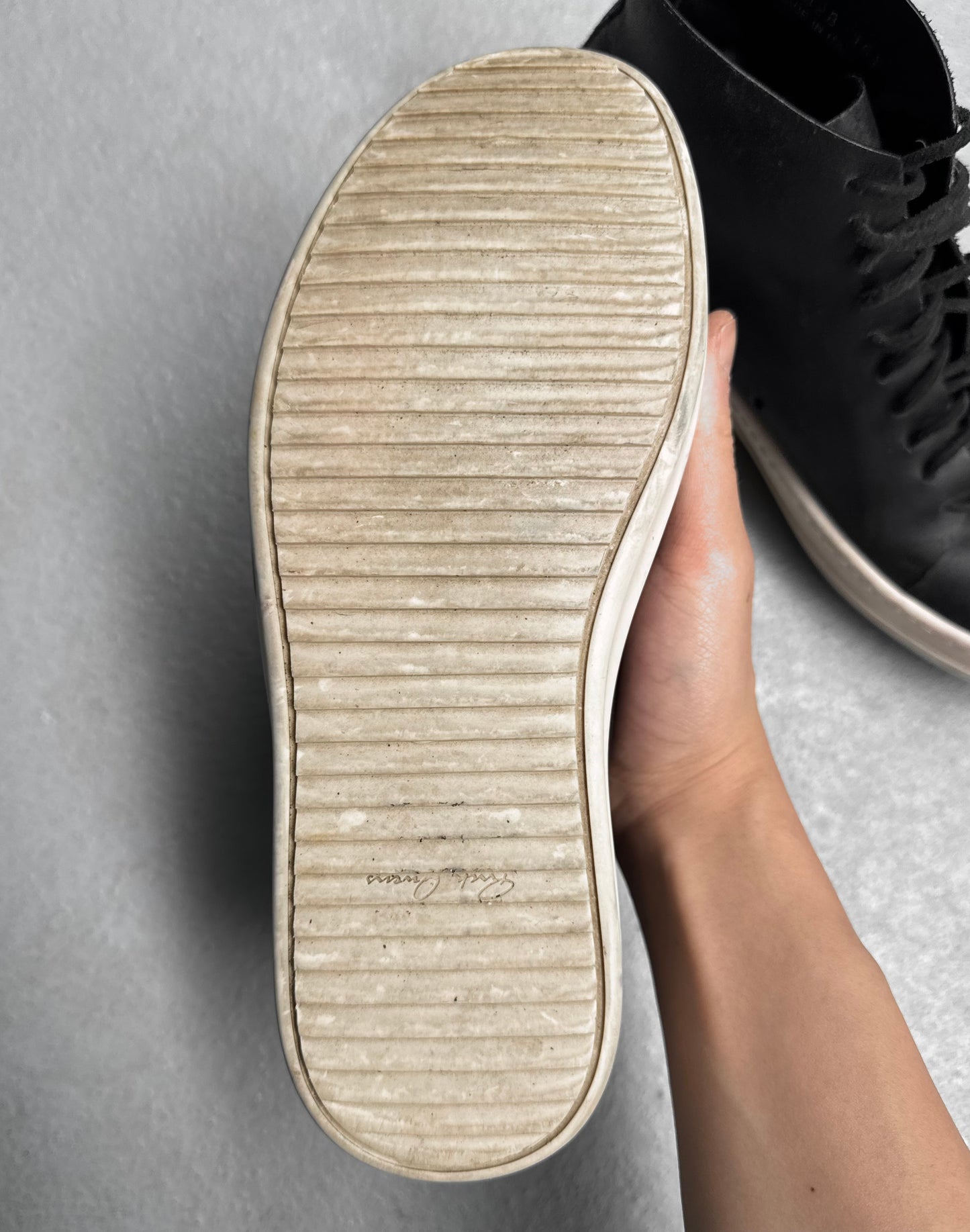 Rick Owens AW16 “MASTODON” Blistered Leather Sneakers