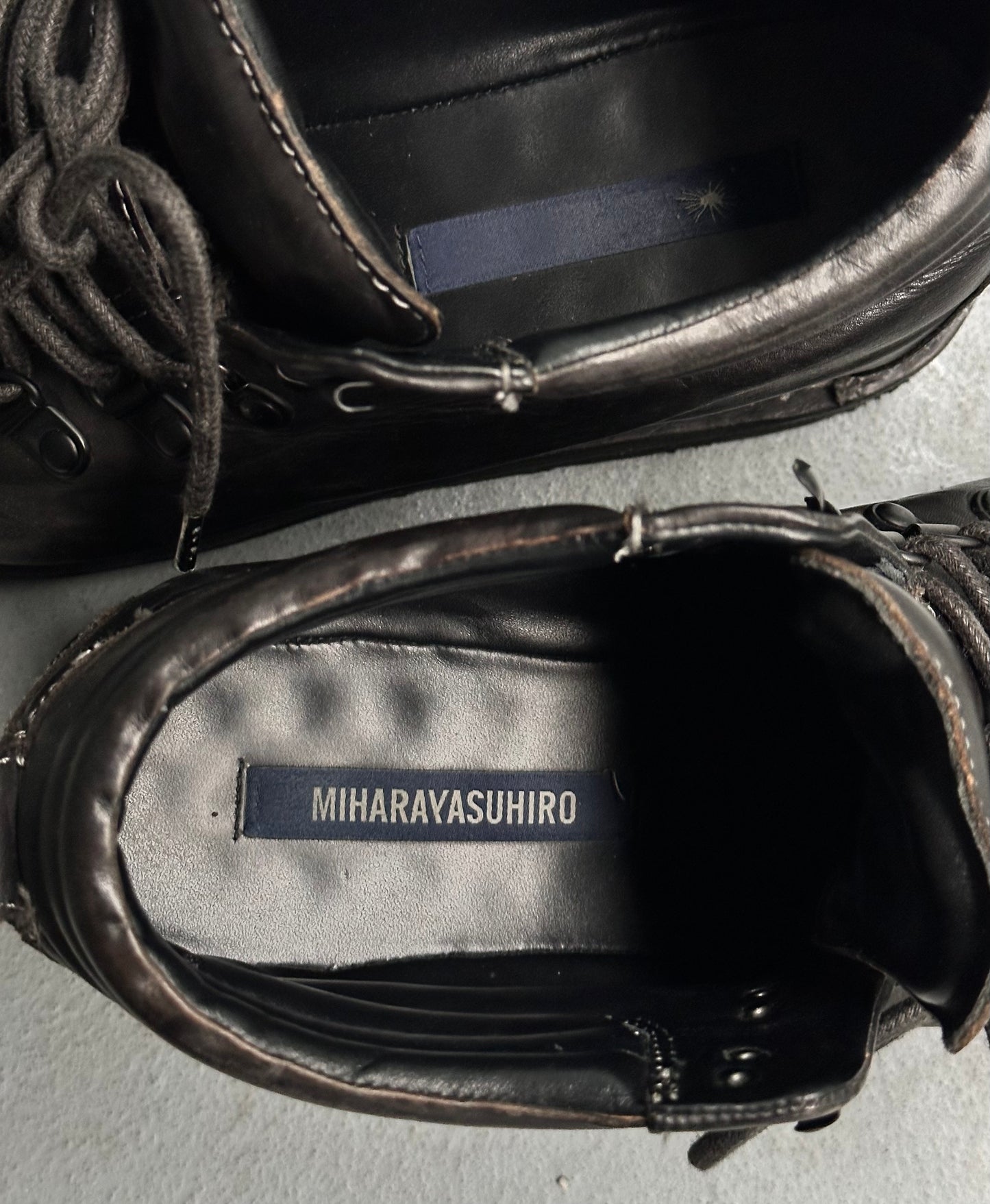 MiharaYasuhiro AW10 Cowhide Leather Trekking Platform Boots
