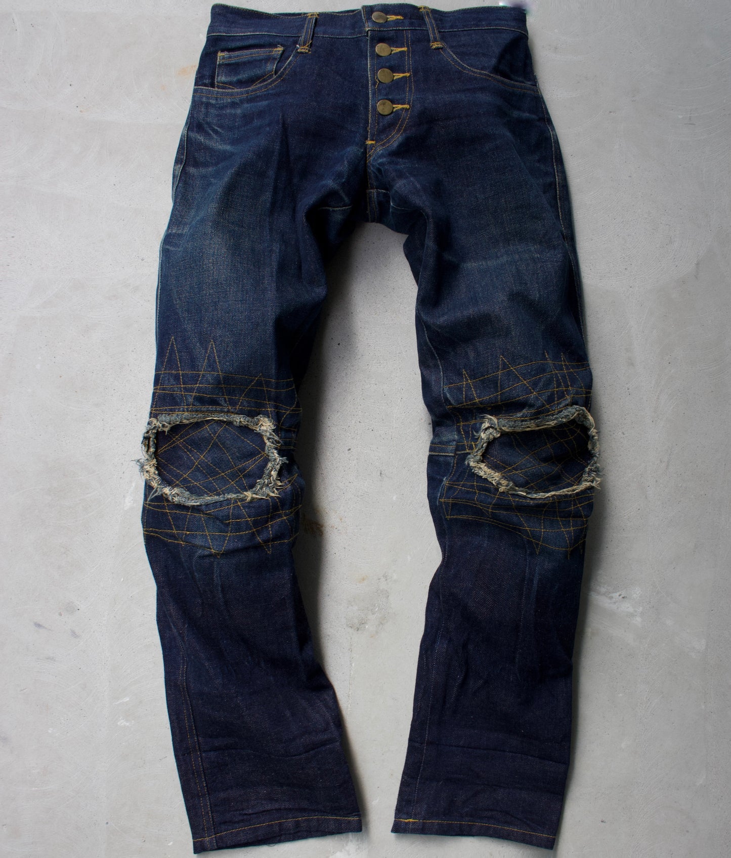 Christopher Nemeth Early 00s Reconstructed Knee Denim