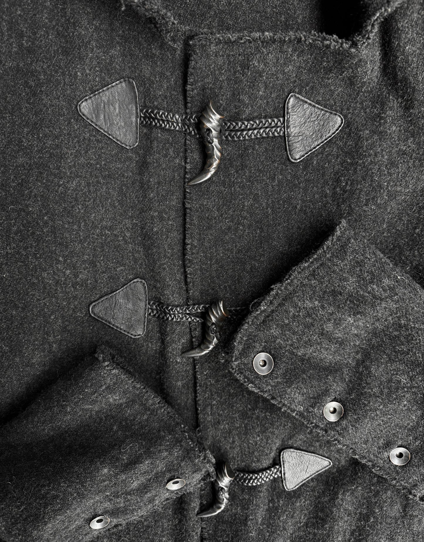 14thAddiction AW11 Angora Wool Horned Coat