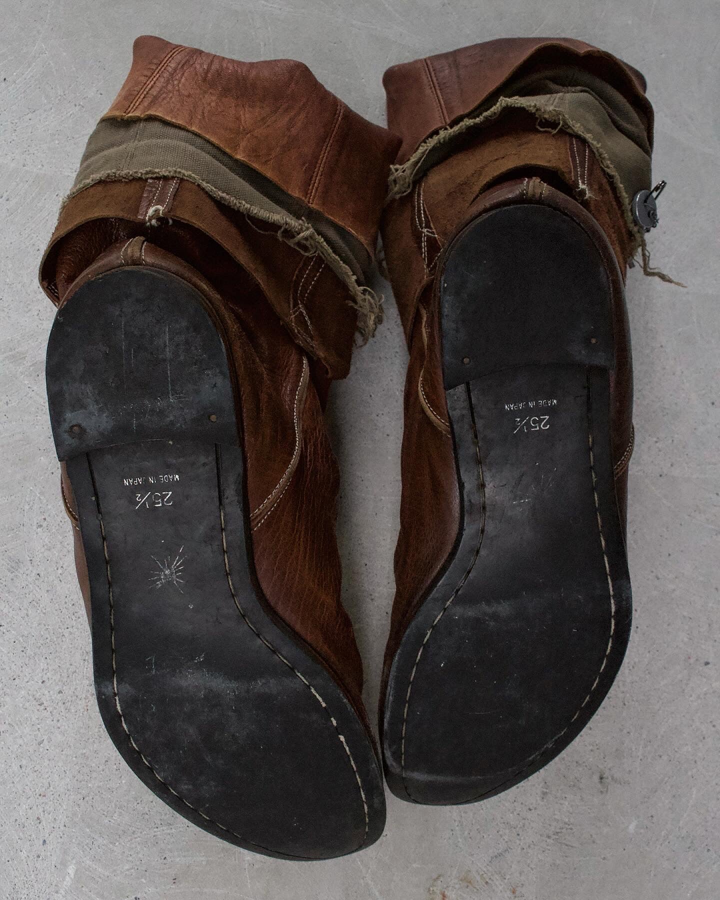 MiharaYasuhiro AW04 Layered Draped Leather Pirate Boots