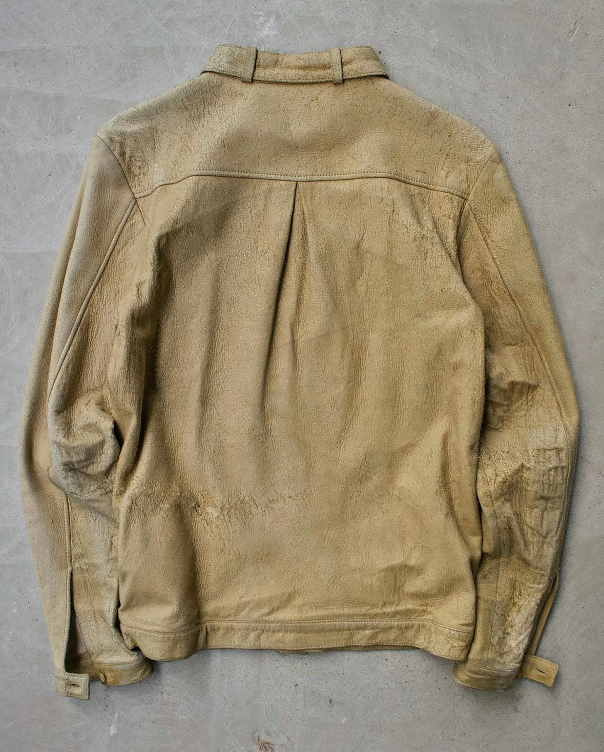 RipVanWinkle Early 00s Distressed Sheepskin Suede Leather Jacket