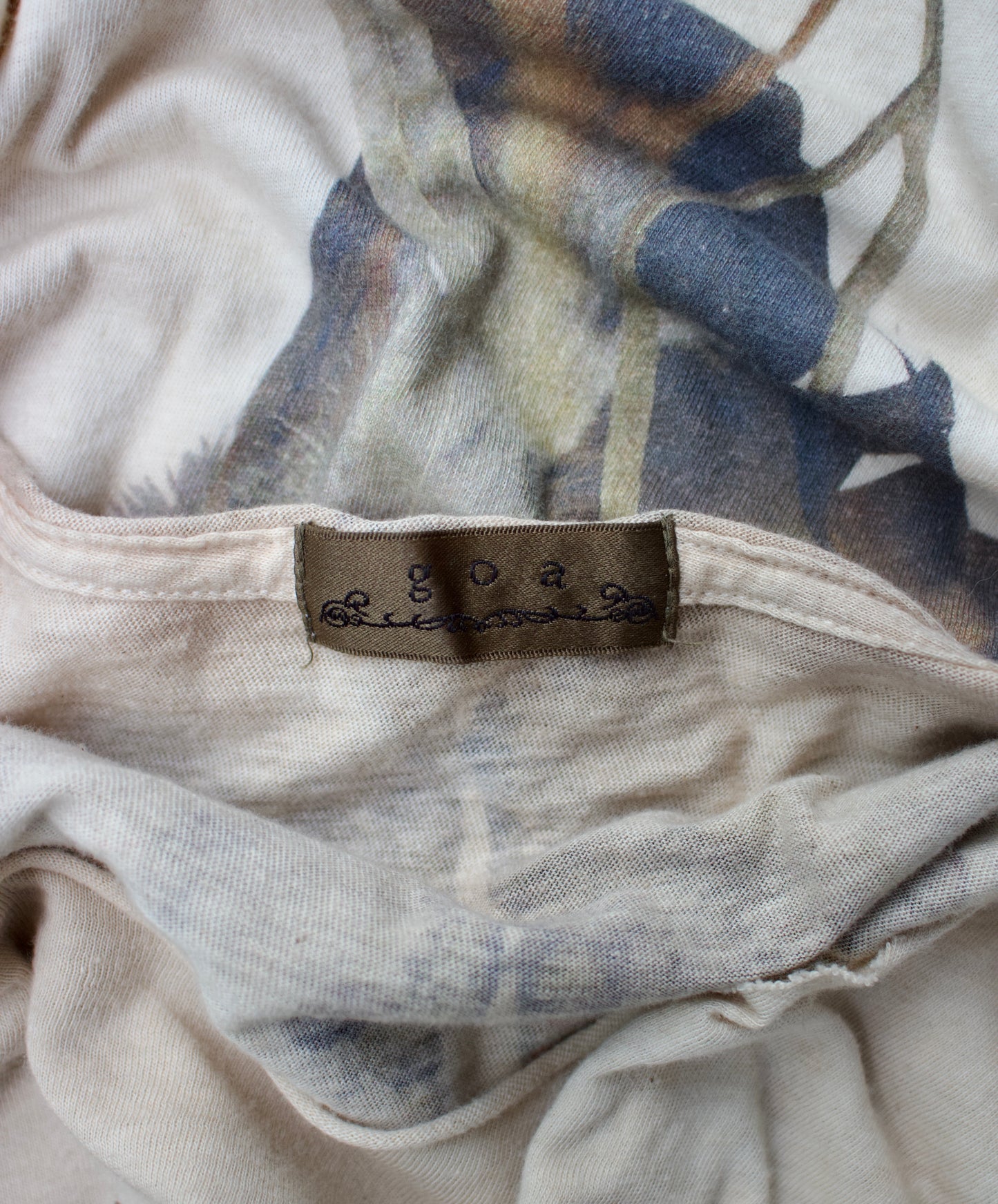 G.O.A Early 00s Distressed “Indian Commandment” Rusty Feather T-shirt