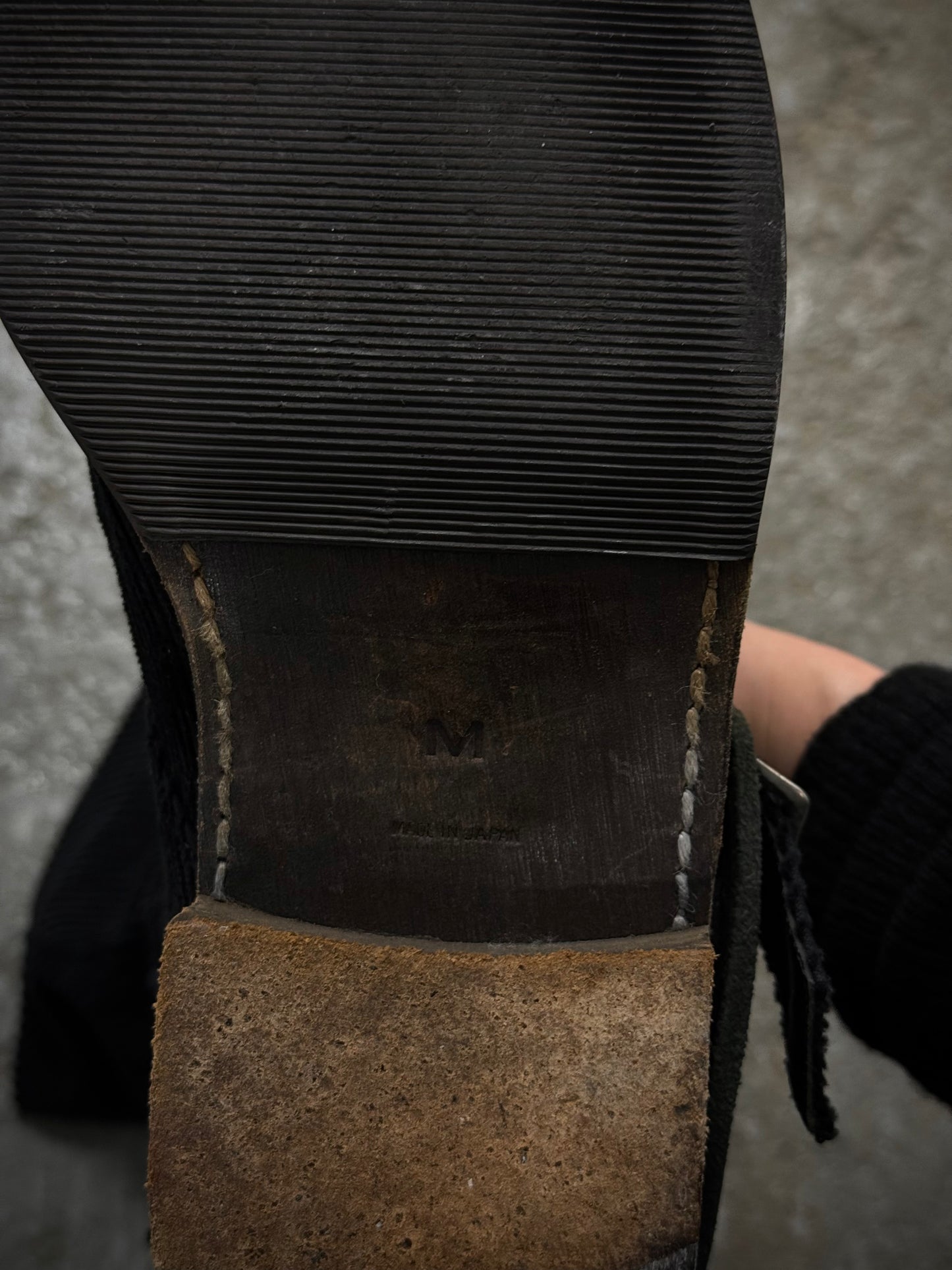 UNDERCOVER AW05 “Arts & Crafts” Corduroy Drawstring Side Zip Engineer Boots
