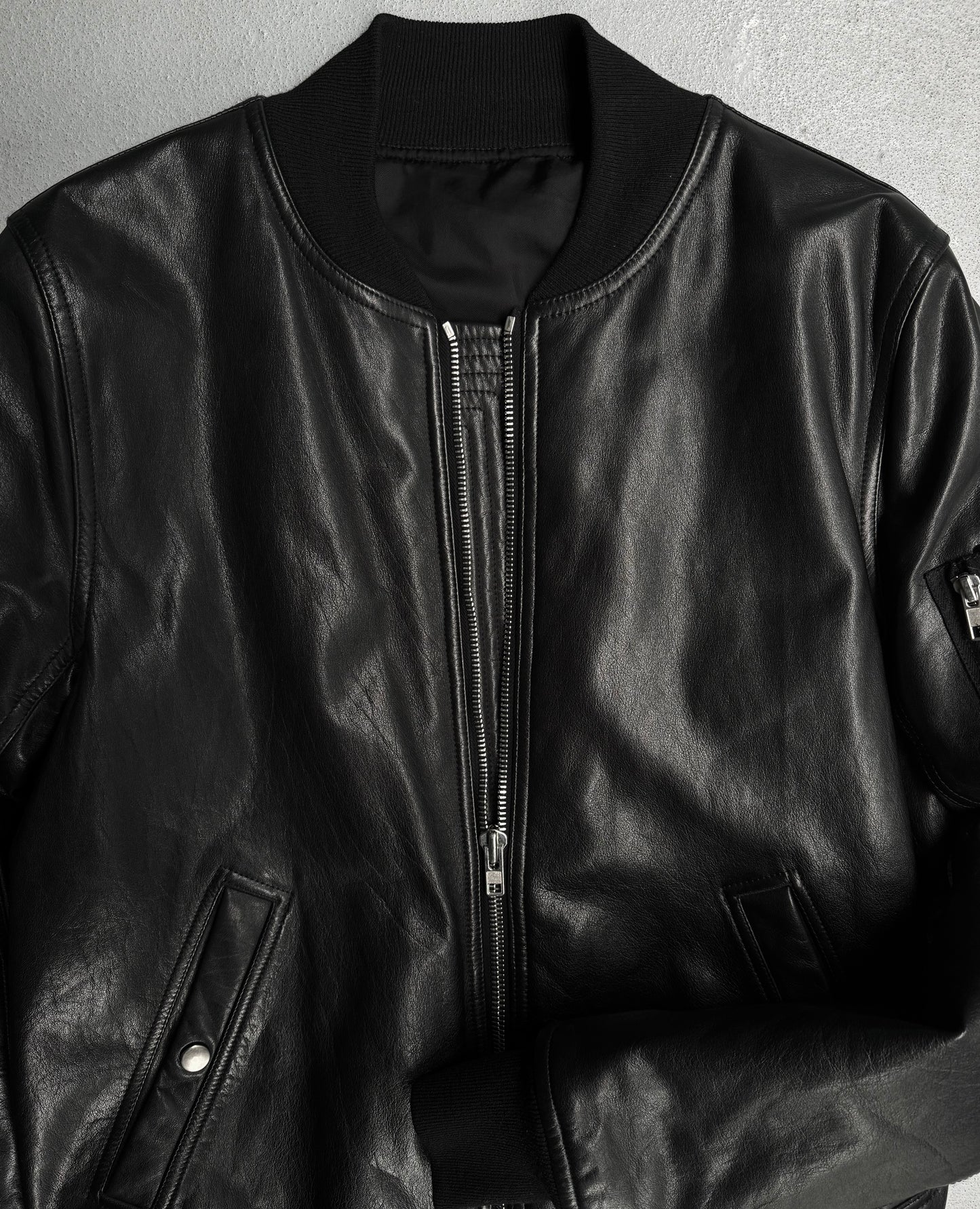 Rick Owens AW16 “MASTODON” Calfskin Leather MA-1 Bomber Jacket