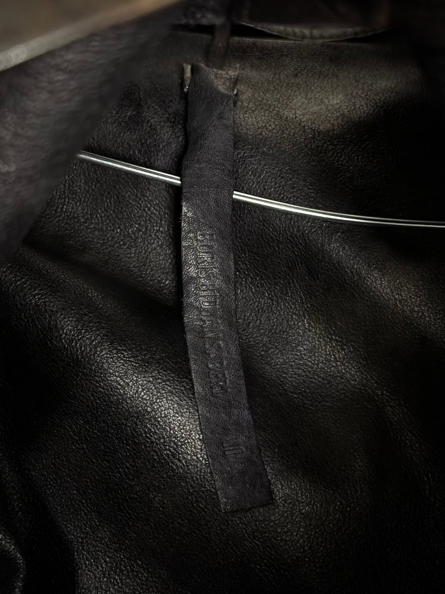 Boris Bidjan Saberi 2010s Overlock Dark Brown Horse Leather Shirt