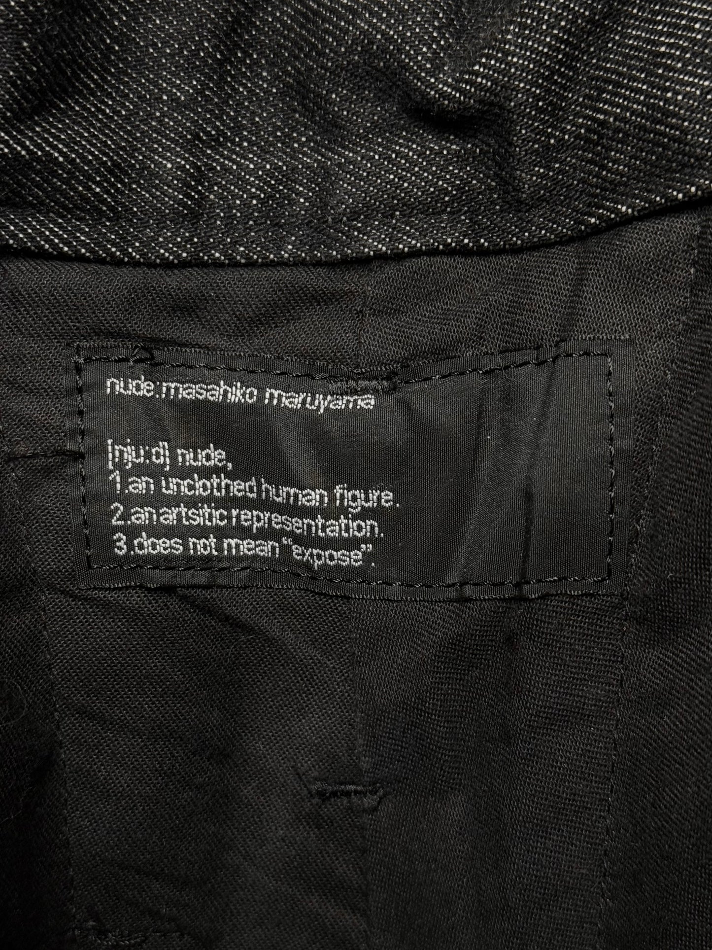 nude:masahiko maruyama Early 00s Deconstructed Double-waisted Cropped Denim