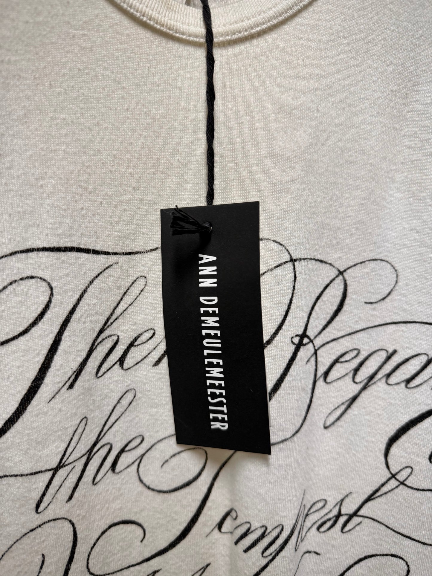 Ann Demeulemeester SS20 White 'Tempest' Print Tank Top