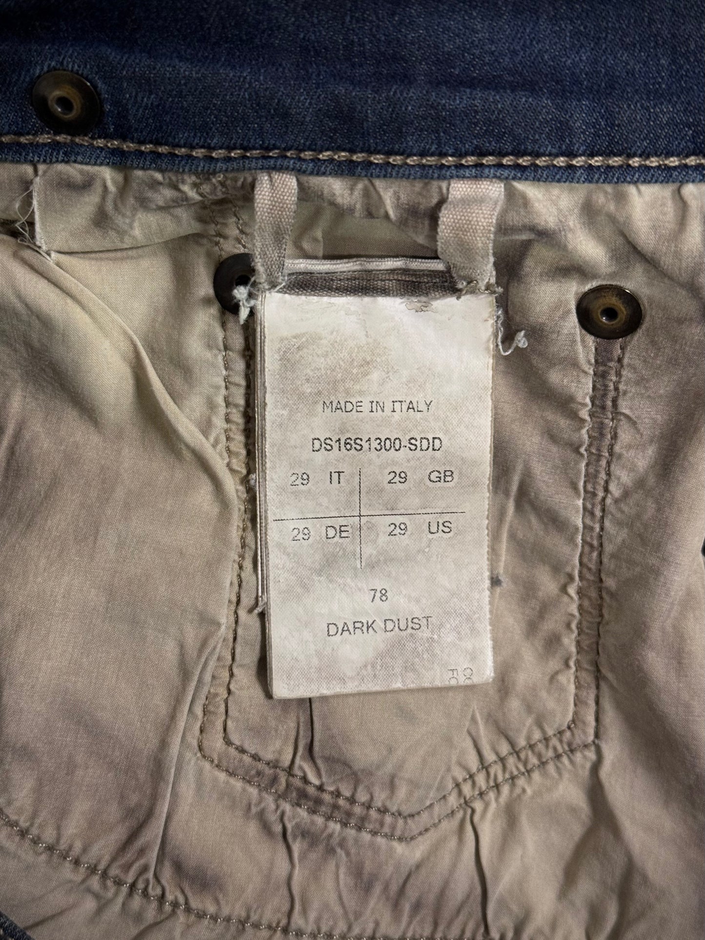Rick Owens DRKSHDW SS16 "CYCLOPS" DARK DUST Distressed 'Detroit Cut' Skinny Denim