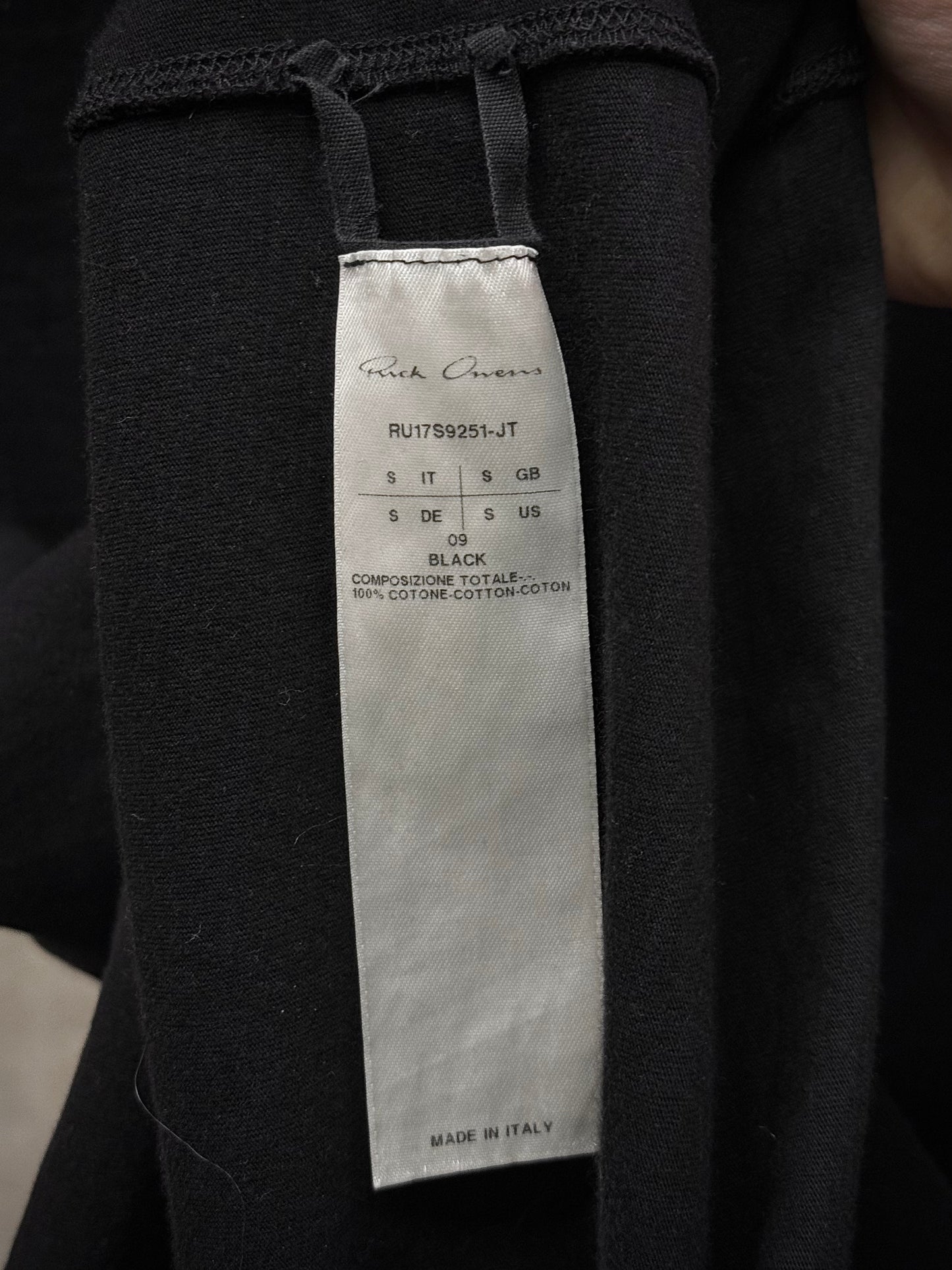 Rick Owens SS17 "WALRUS" Rolled Hem Longline T-Shirt