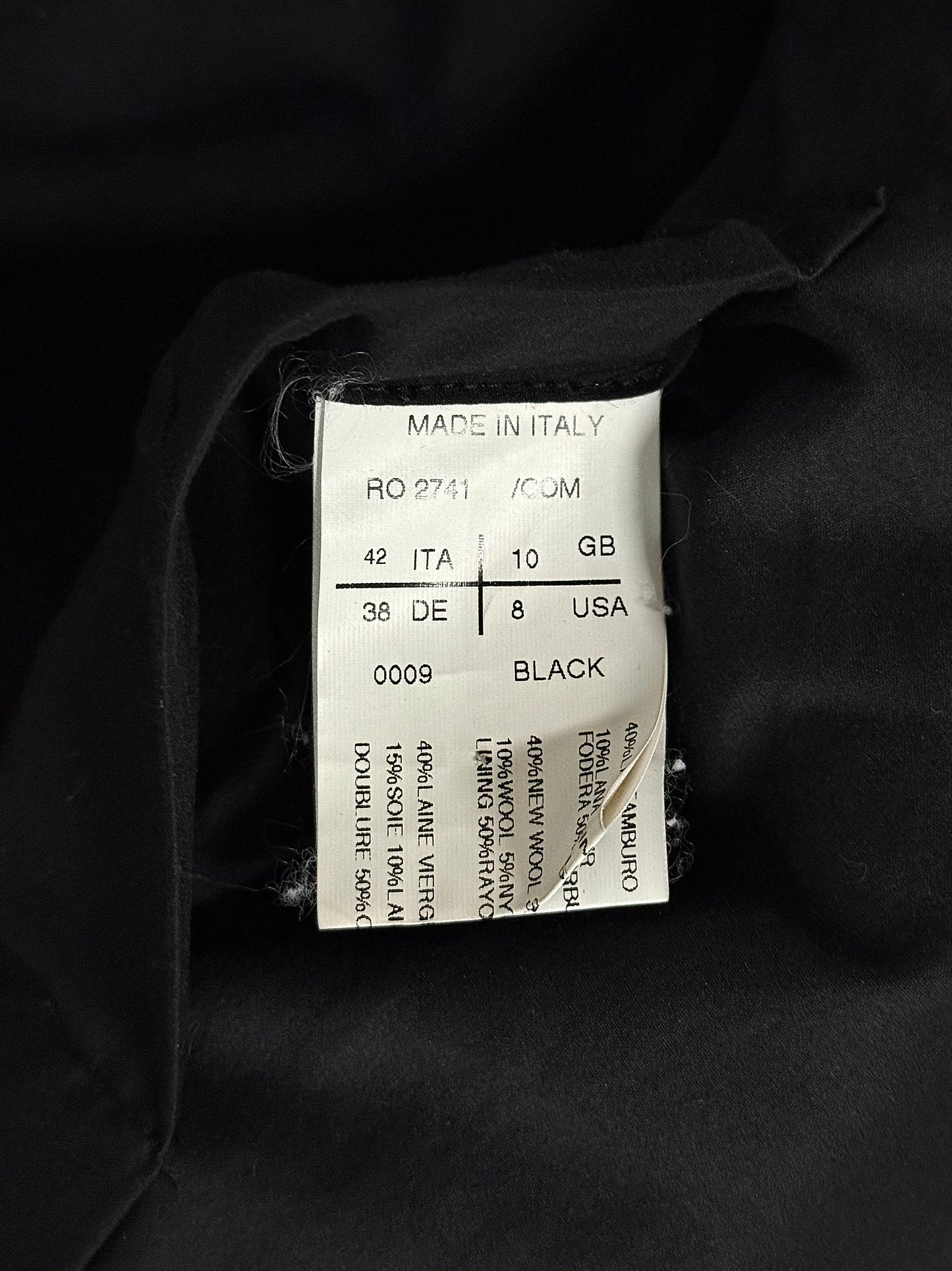 Rick Owens AW11 "LIMO" Asymmetric Hybrid Virgin Wool Leather Jacket